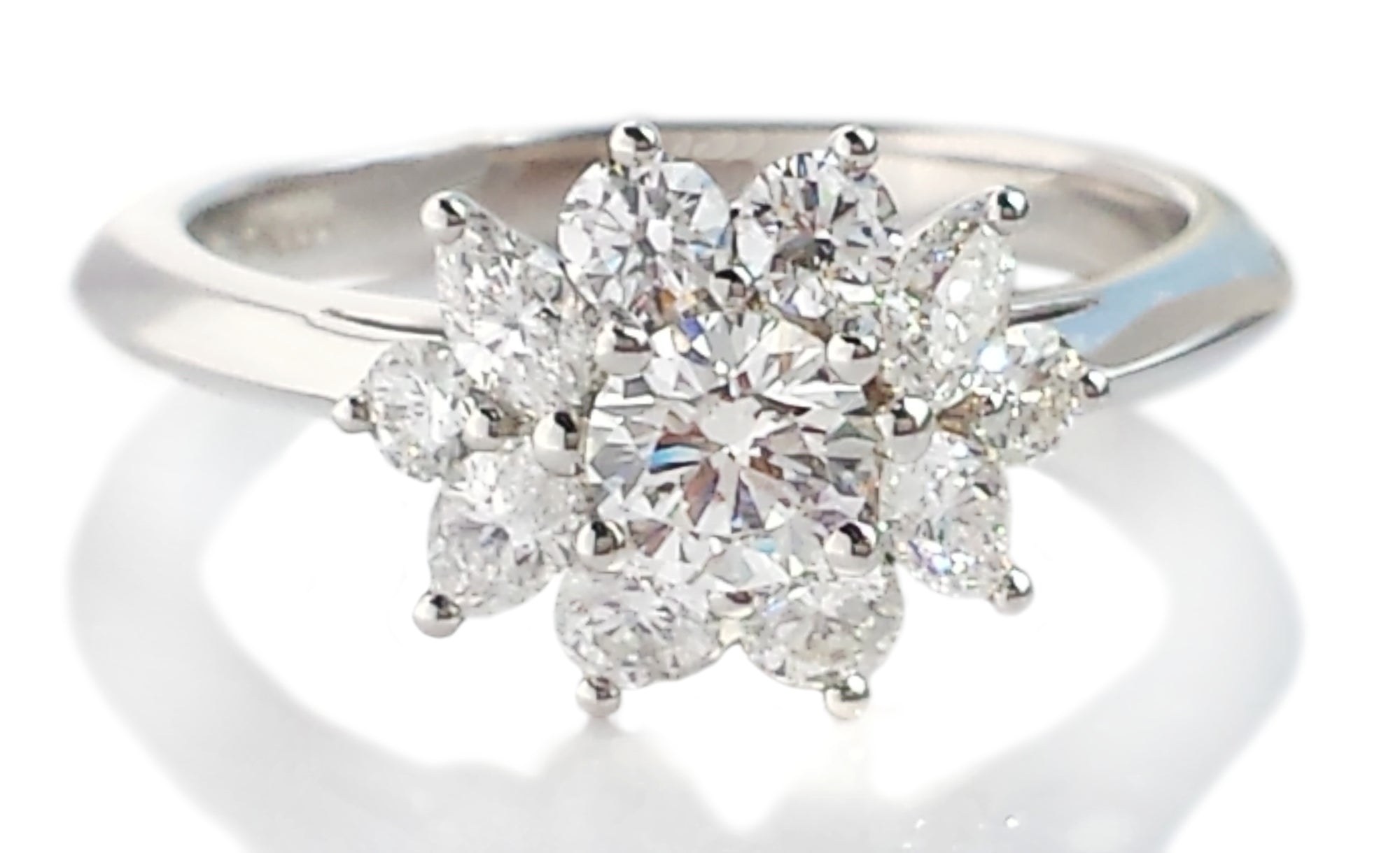 Tiffany & Co. 0.90tcw Diamond Flower Cluster Engagement Ring