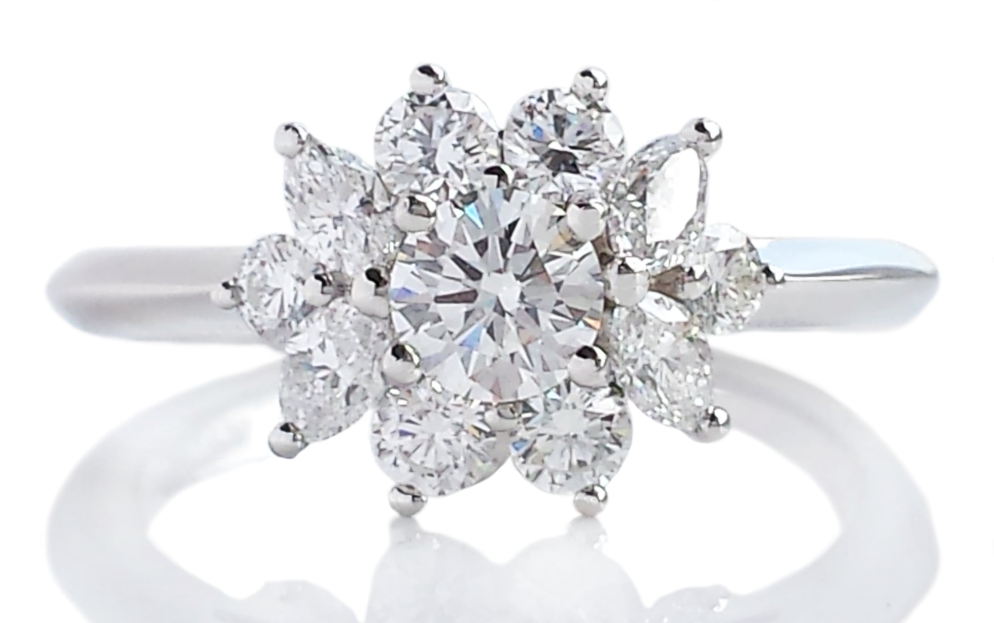 Tiffany & Co. 0.90tcw Diamond Flower Cluster Engagement Ring