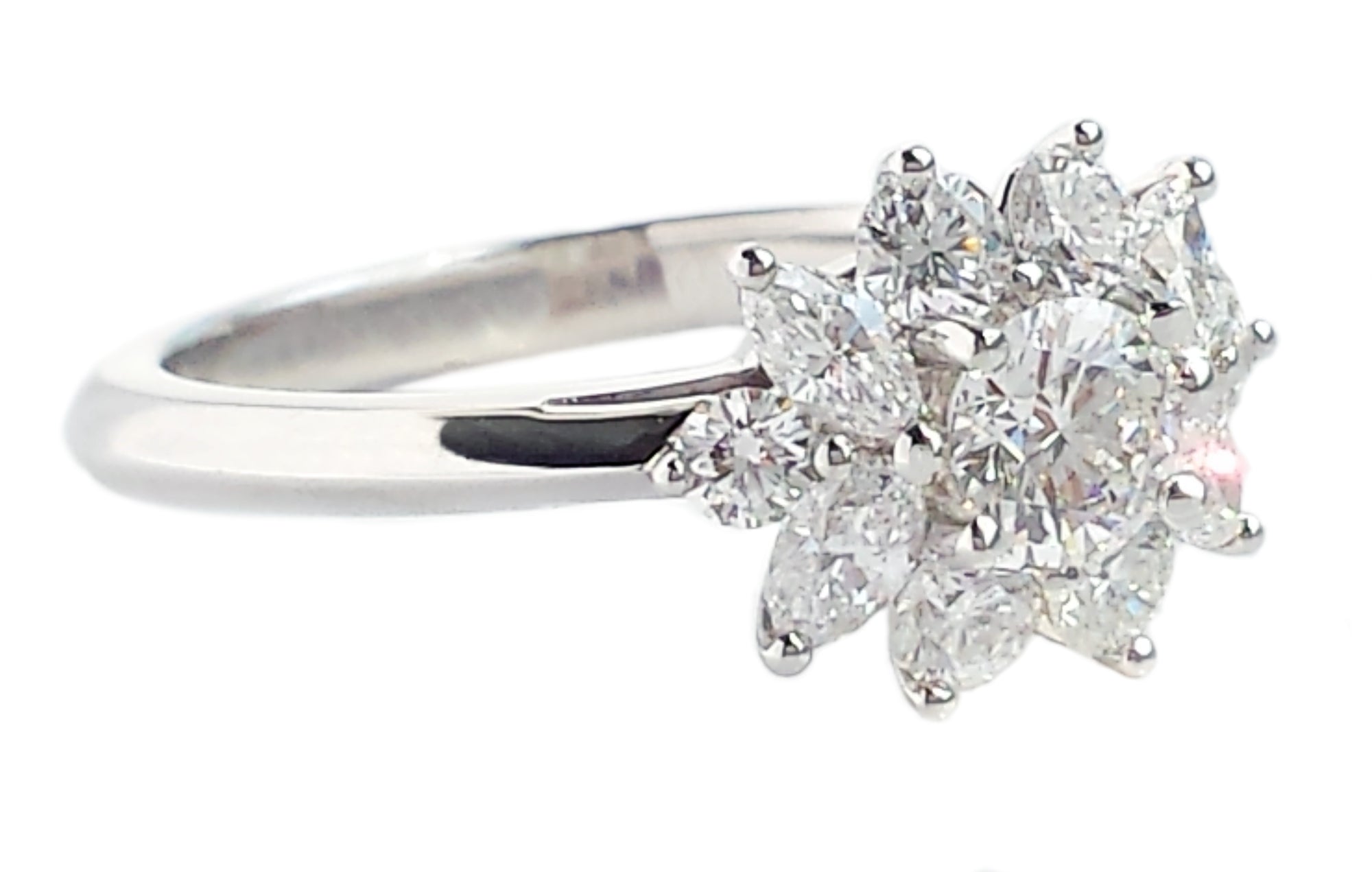 Tiffany & Co. 0.90tcw Diamond Flower Cluster Engagement Ring