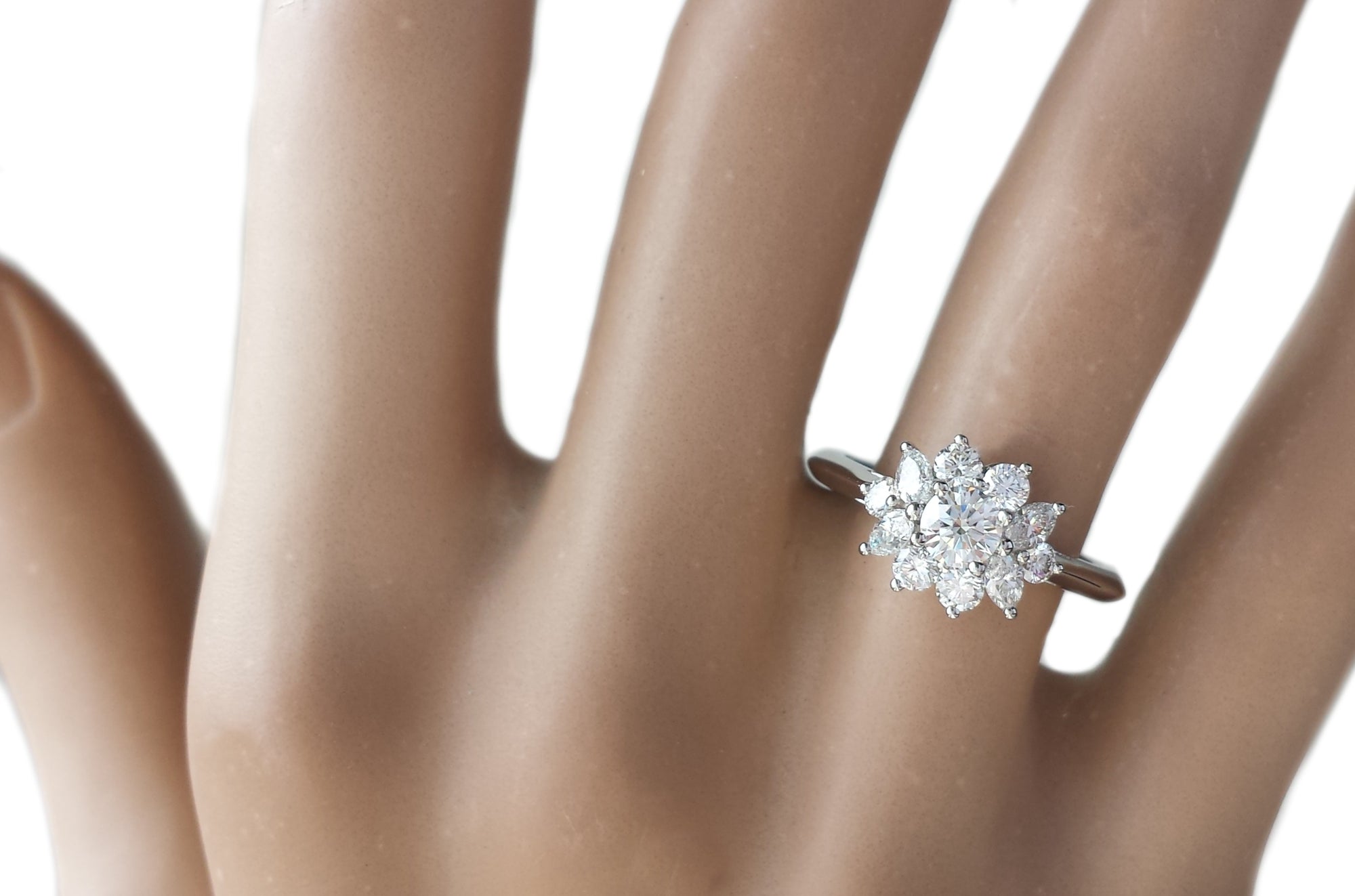 Tiffany & Co. 0.90tcw Diamond Flower Cluster Engagement Ring