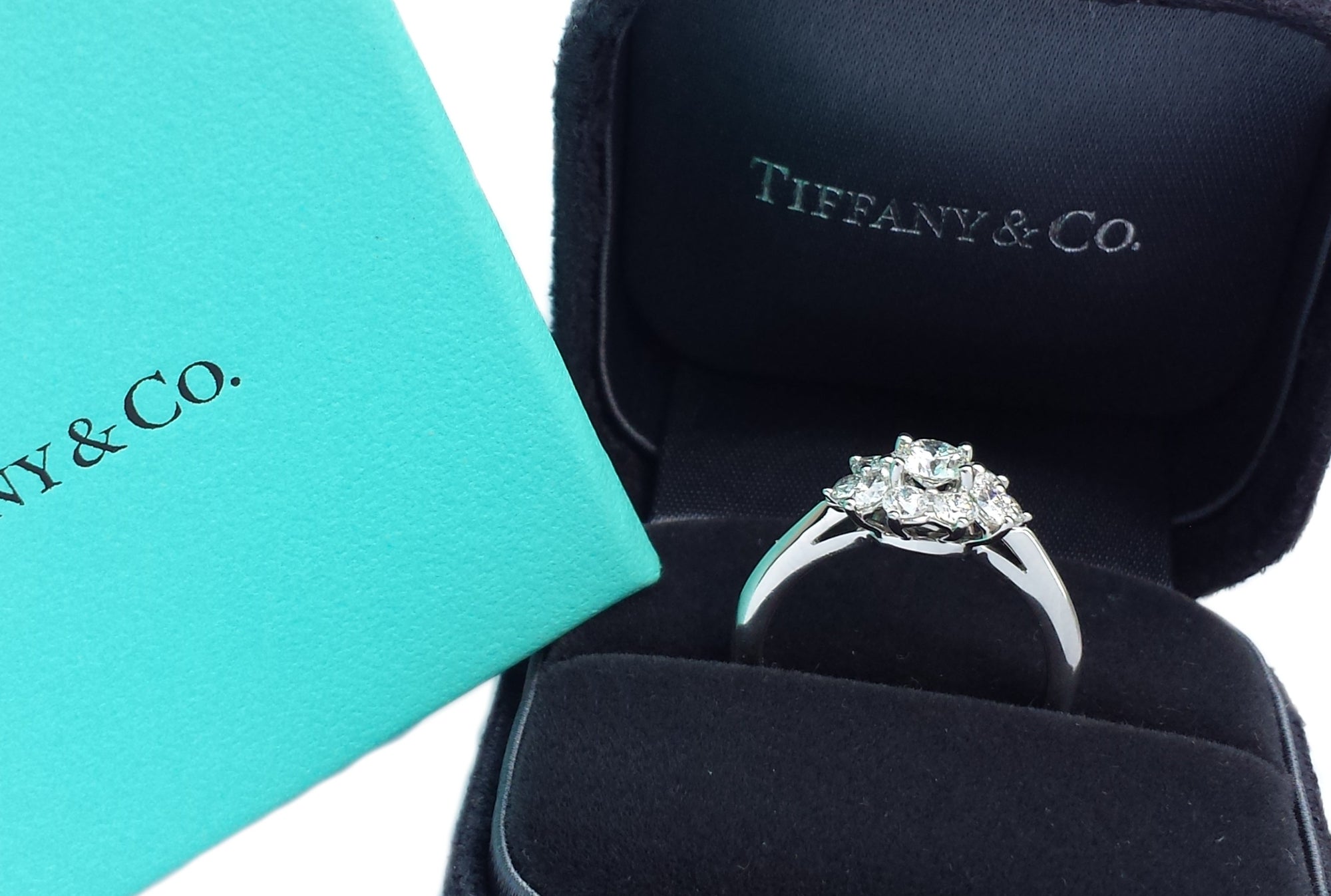 Tiffany & Co. 0.90tcw Diamond Flower Cluster Engagement Ring