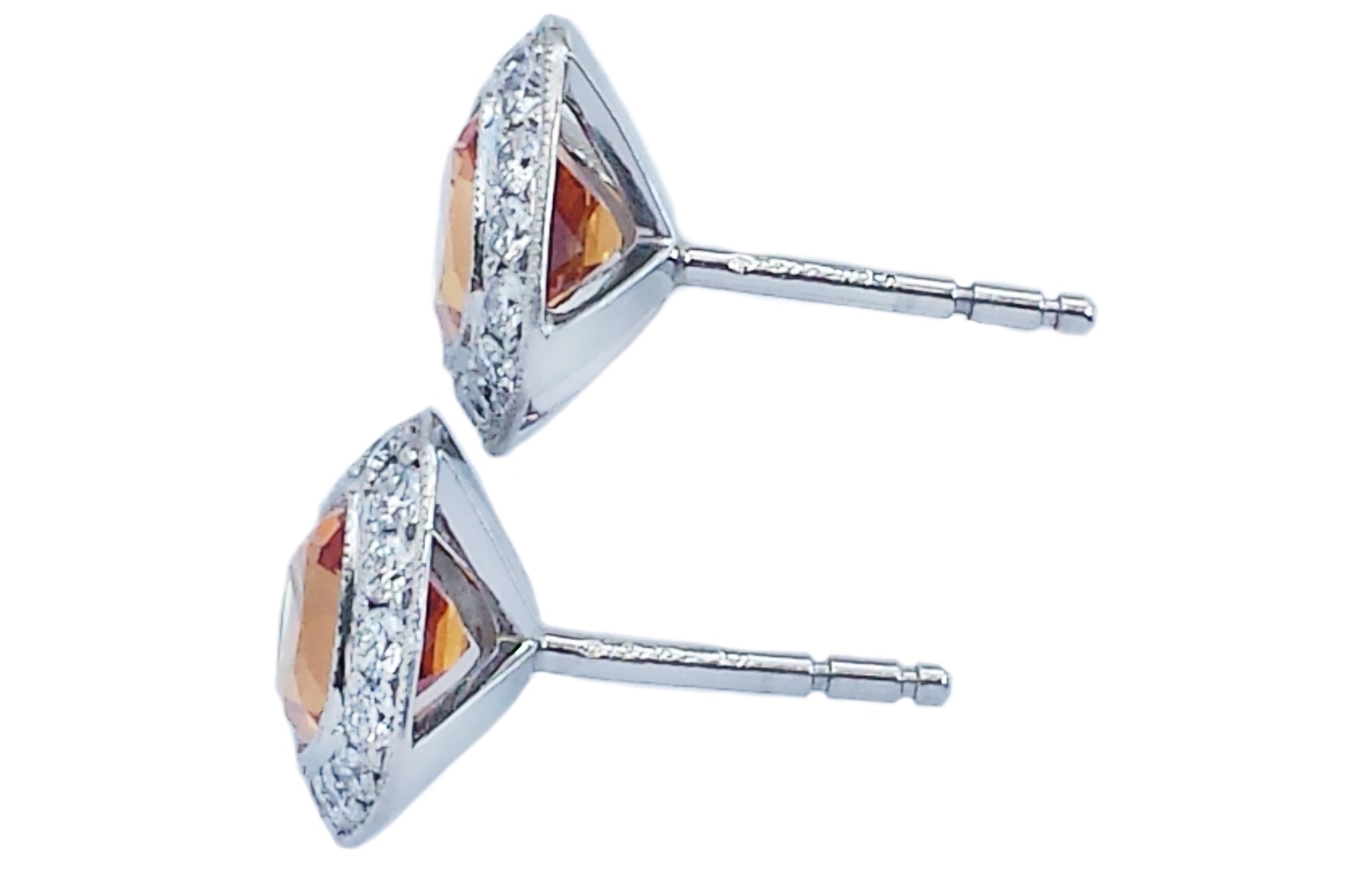 Tiffany & Co. Legacy 3.41tcw Spessartite & Diamond Earrings