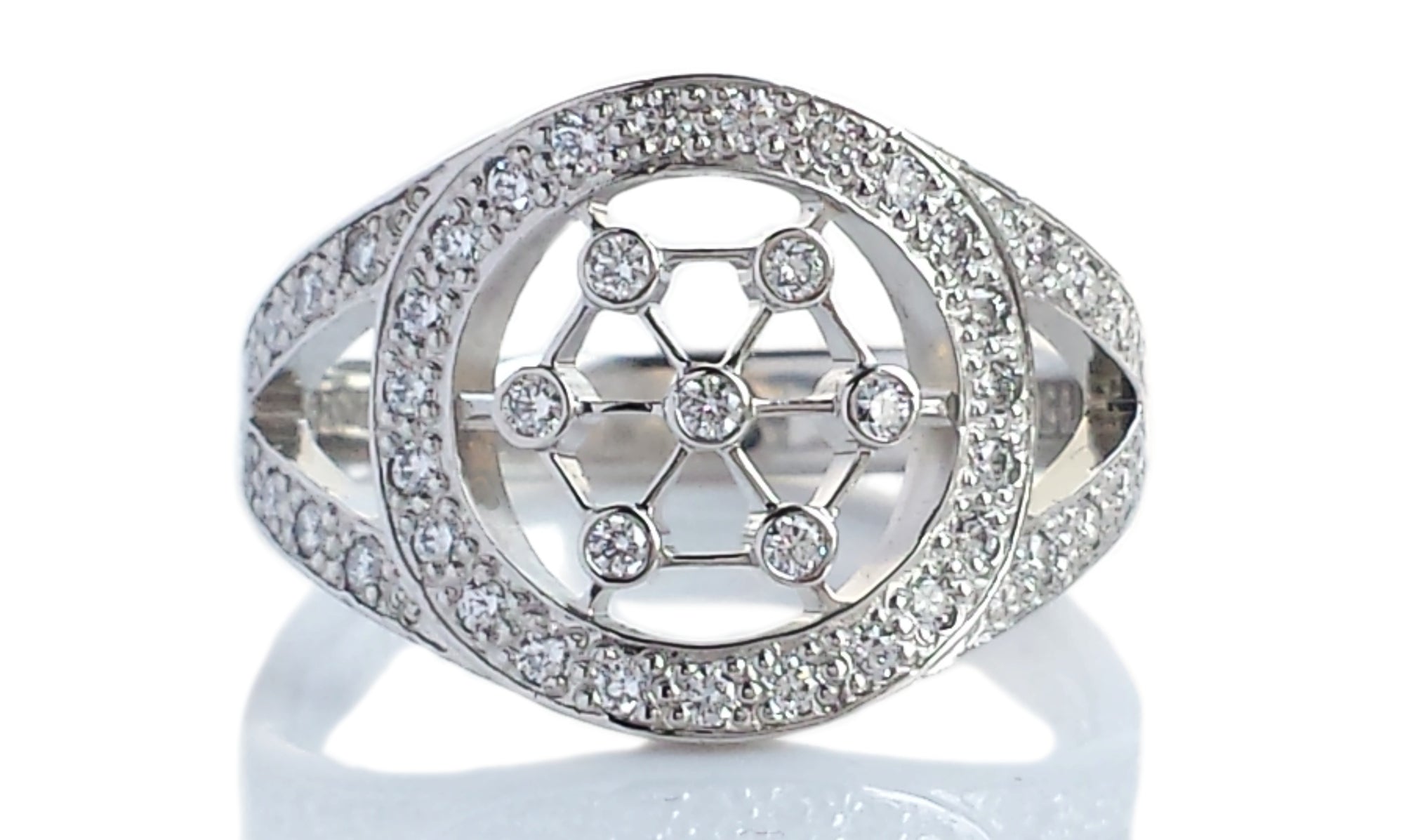 Tiffany & Co. Cut Out Diamond Cigar Band Ring