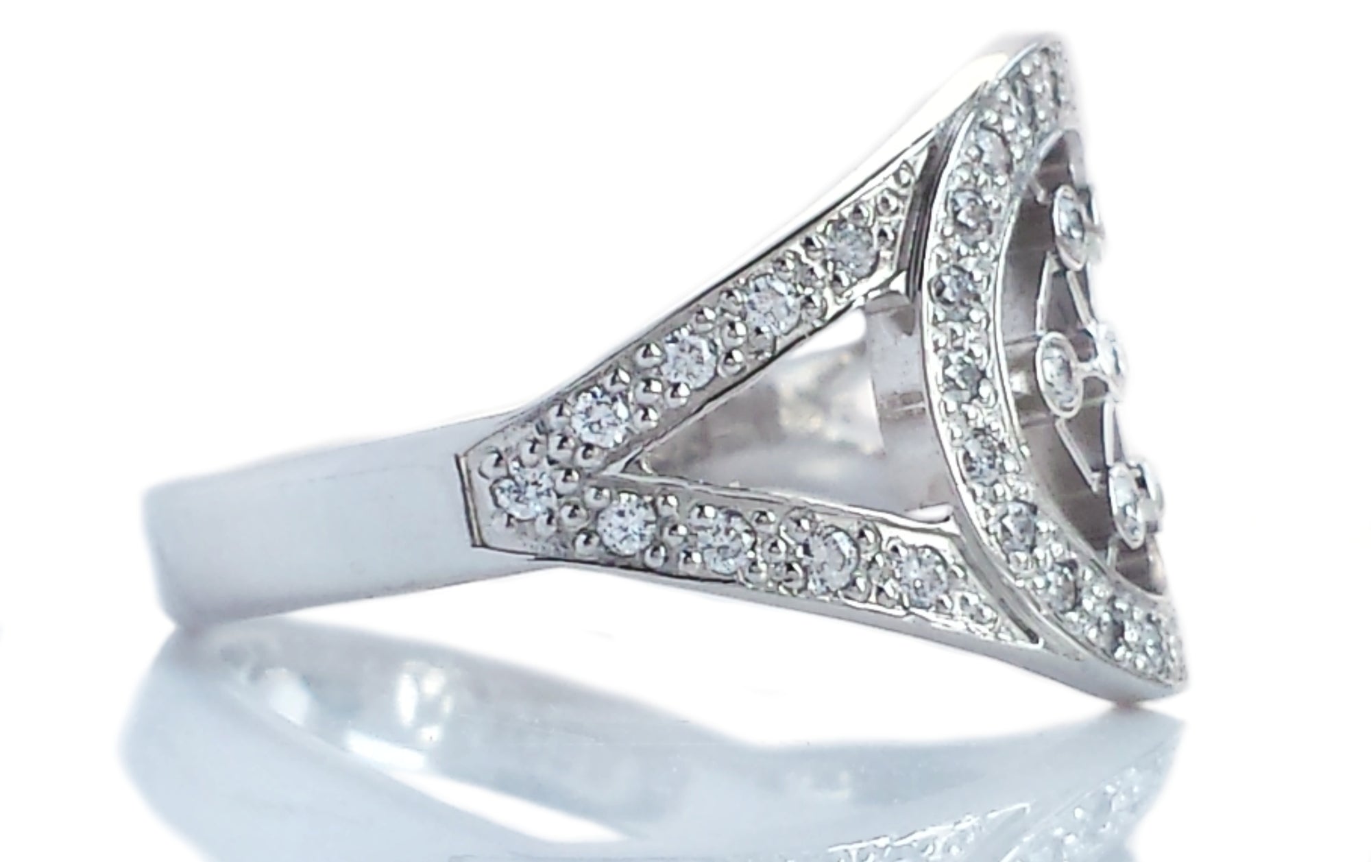 Tiffany & Co. Cut Out Diamond Cigar Band Ring