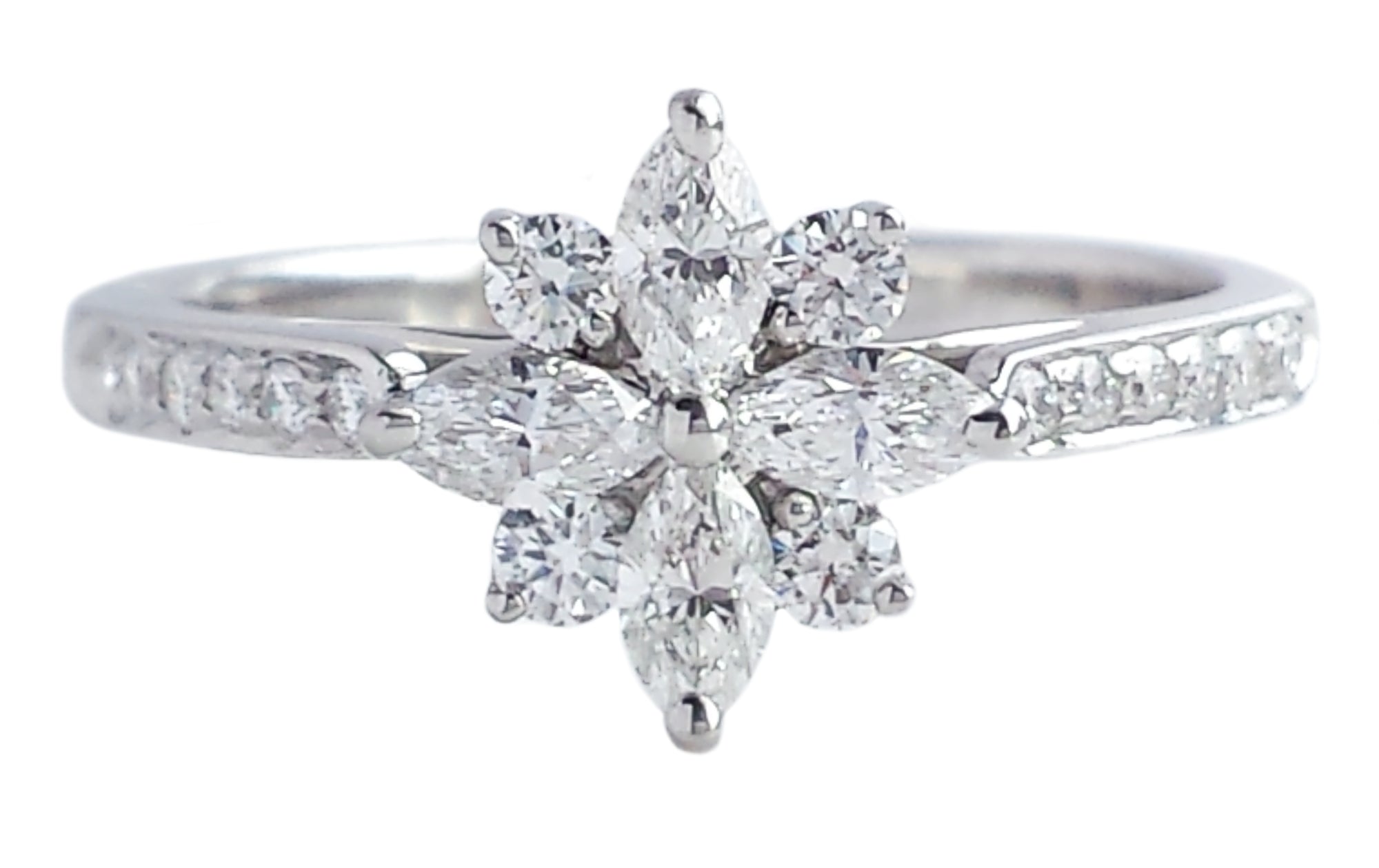 Tiffany & Co. 0.38ct G/VS Victoria Diamond Cluster Engagement Ring