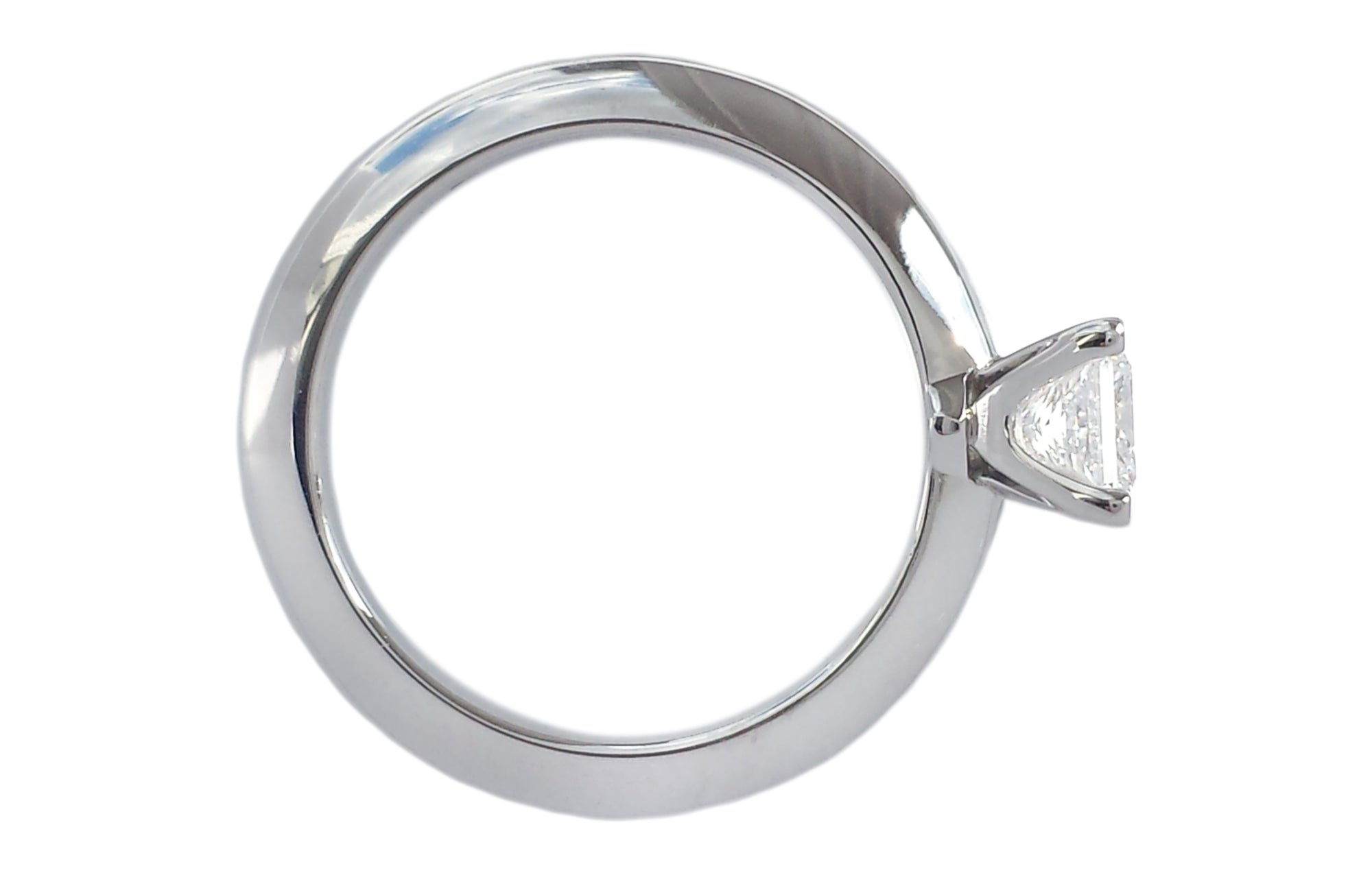 Tiffany & Co. 0.59ct D/VS1 Triple XXX Princess Cut Diamond Engagement Ring