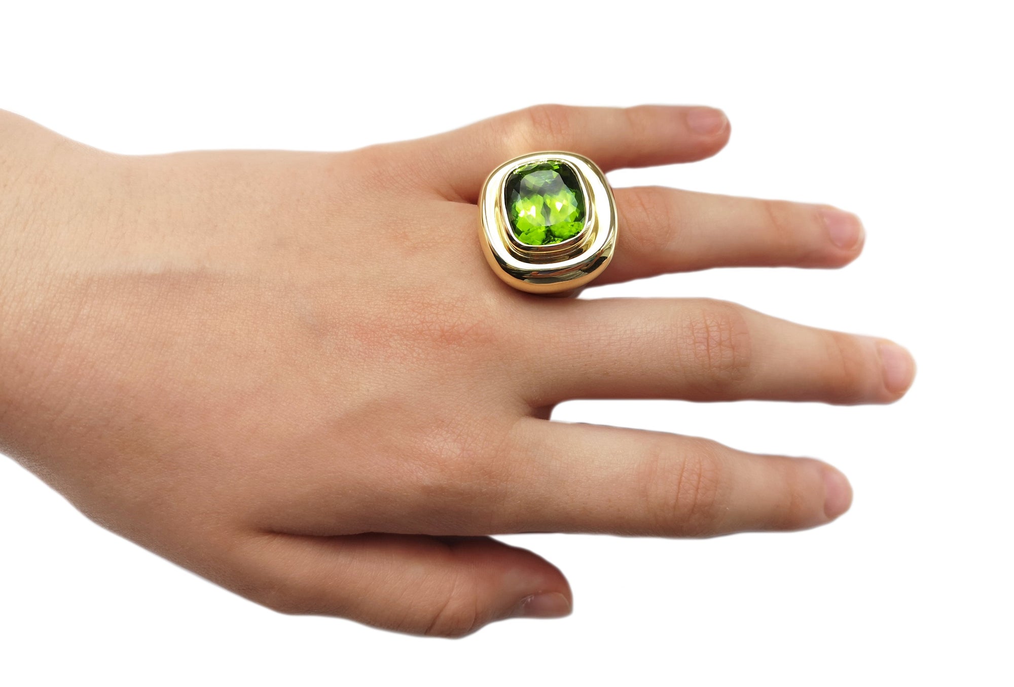 Tiffany & Co. 1980s Vintage Carat Peridot Ring by Paloma Picasso