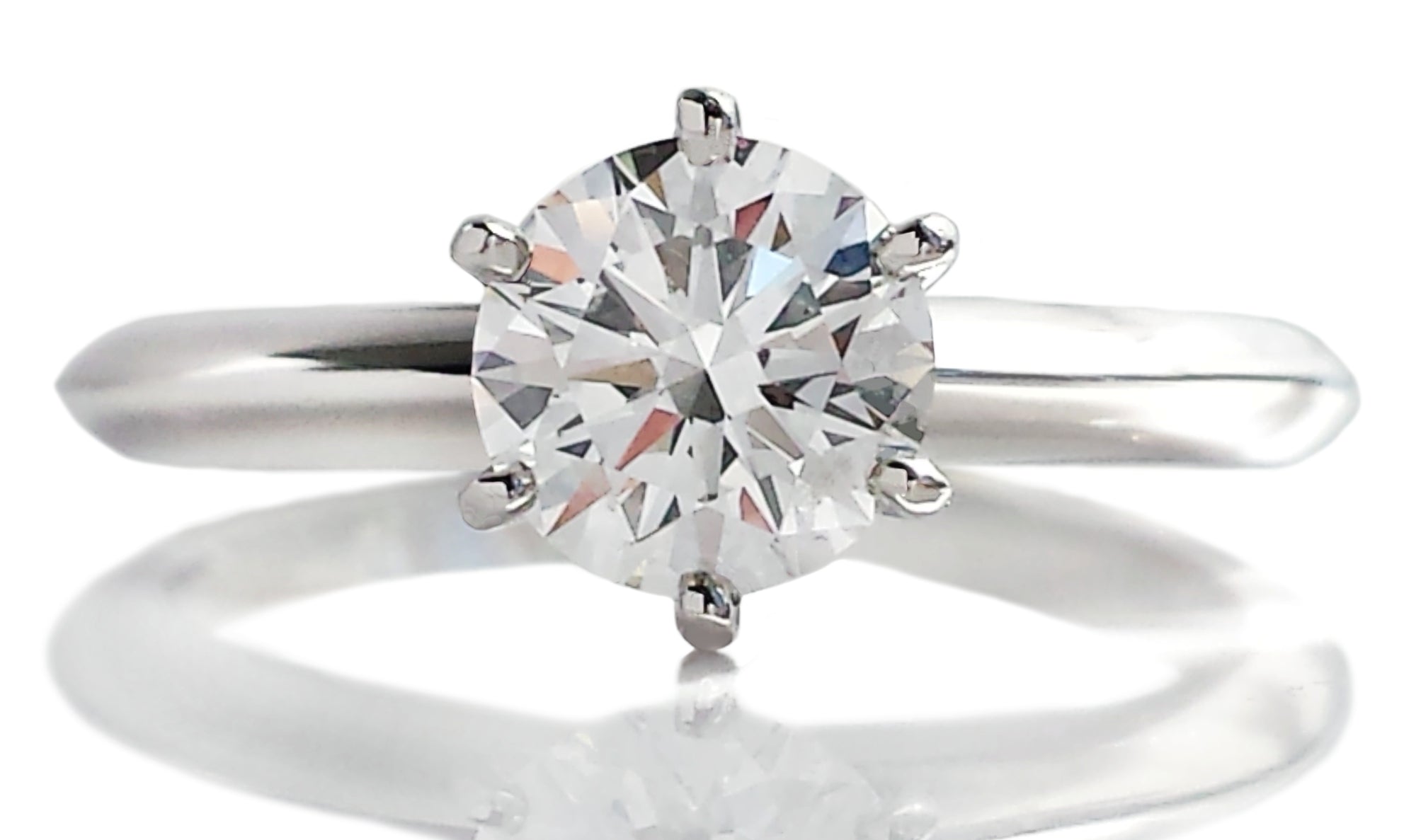 Tiffany & Co. 0.80ct G/VS1 Triple XXX Round Brilliant Diamond Engagement Ring