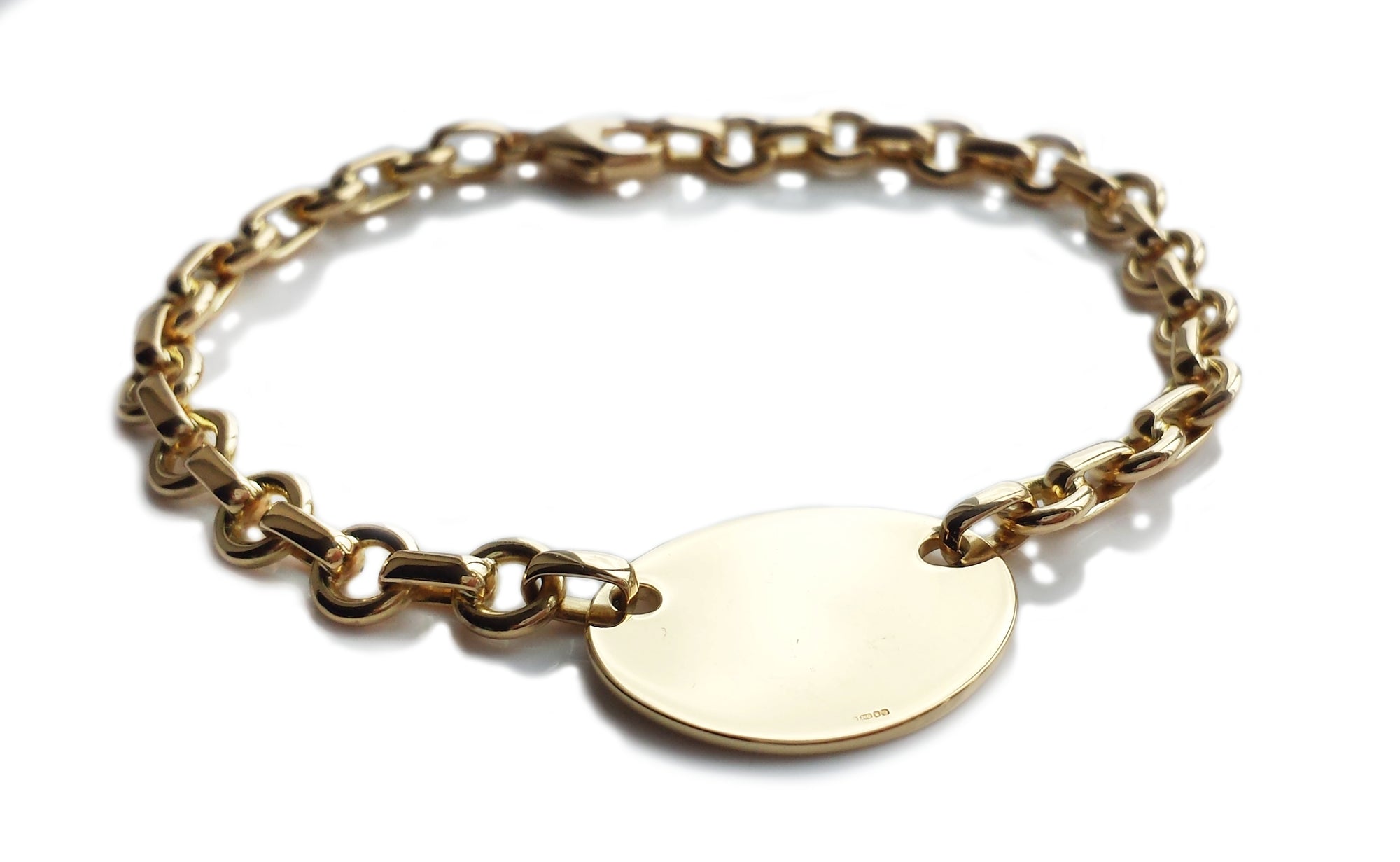 Tiffany & Co. 18k Gold Please Return To Oval Bracelet