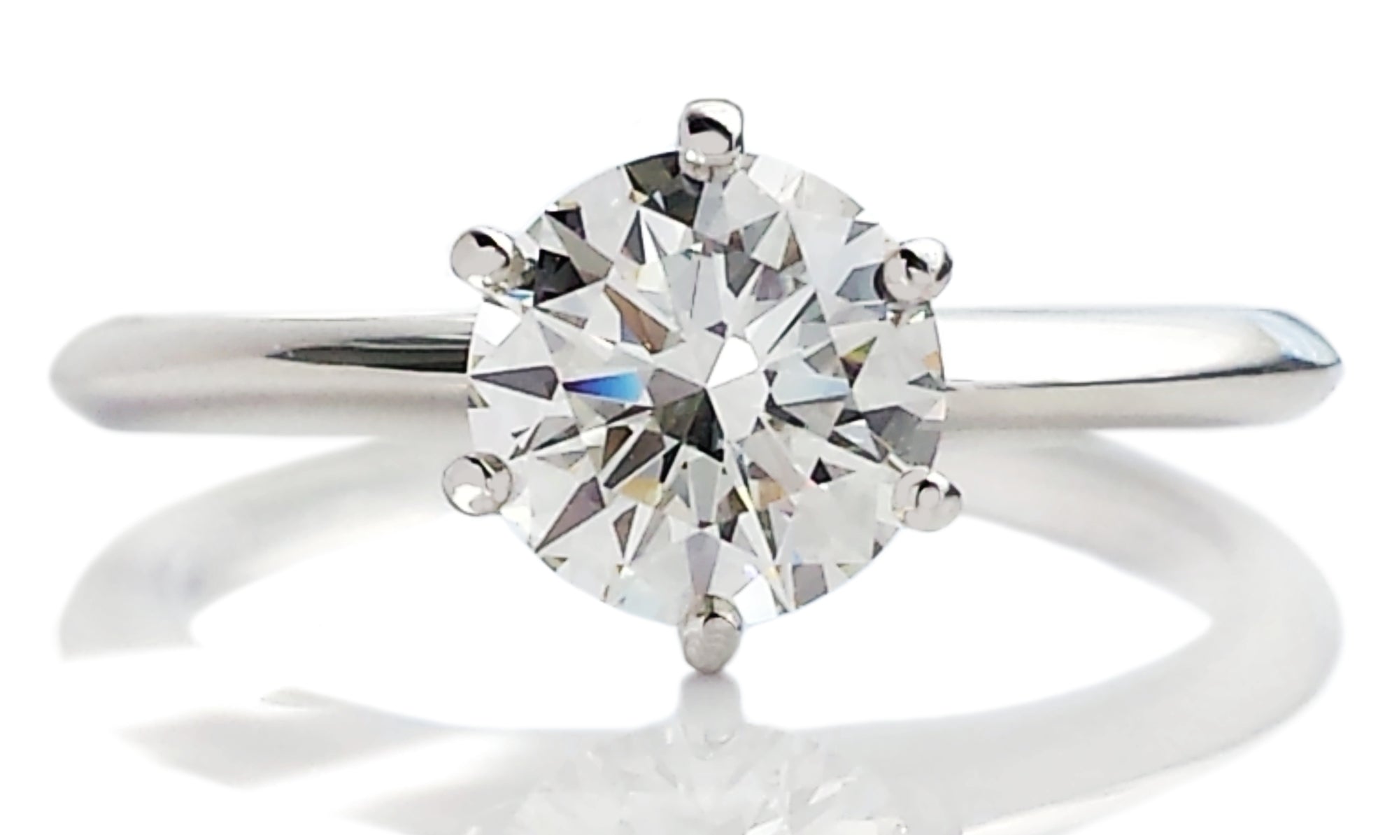 Tiffany & Co 1.23ct I/VS1 Triple XXX Round Brilliant Diamond Engagement Ring