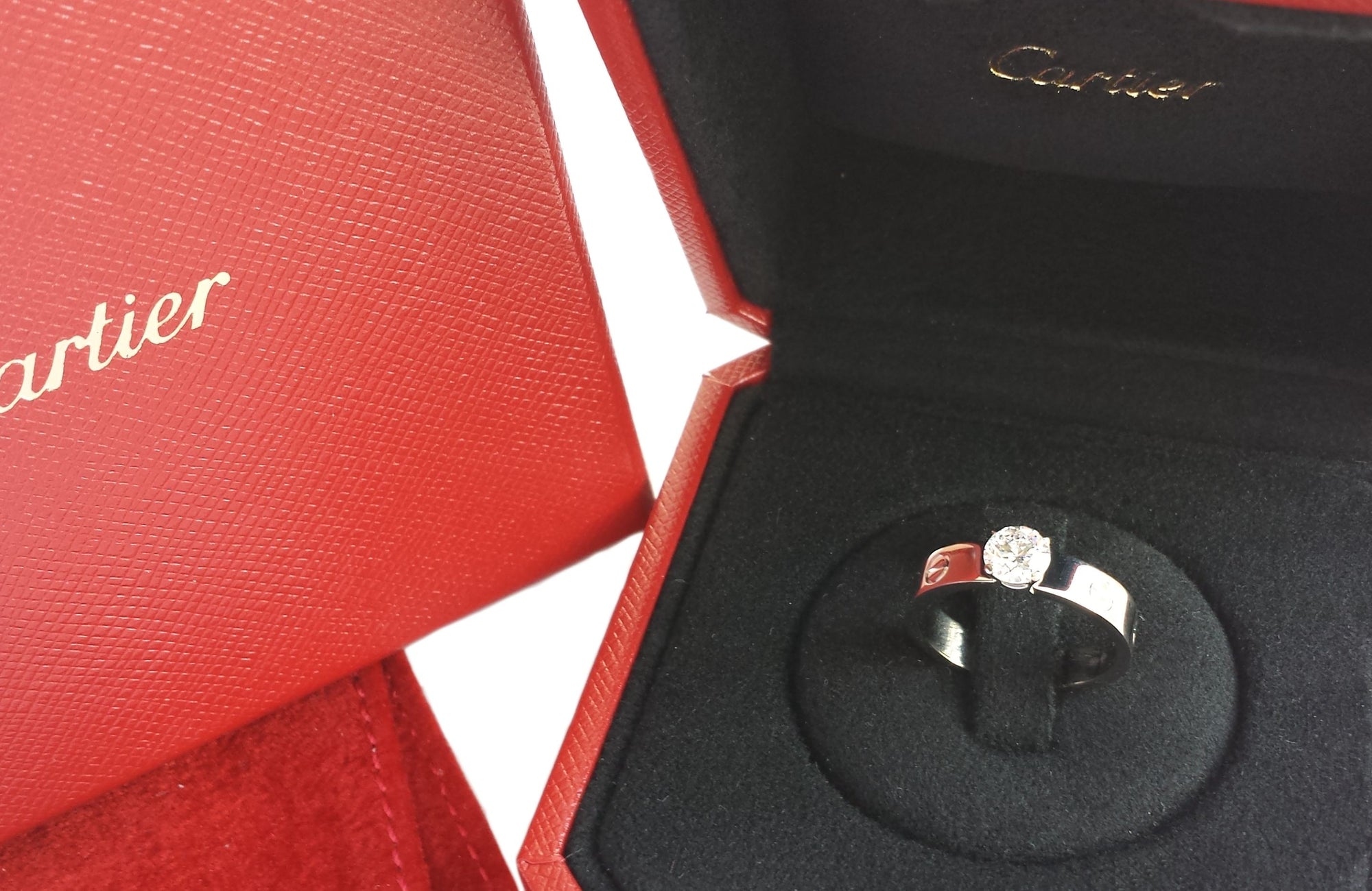 Cartier 0.54ct D/IF Triple XXX Diamond Solitaire Love Ring