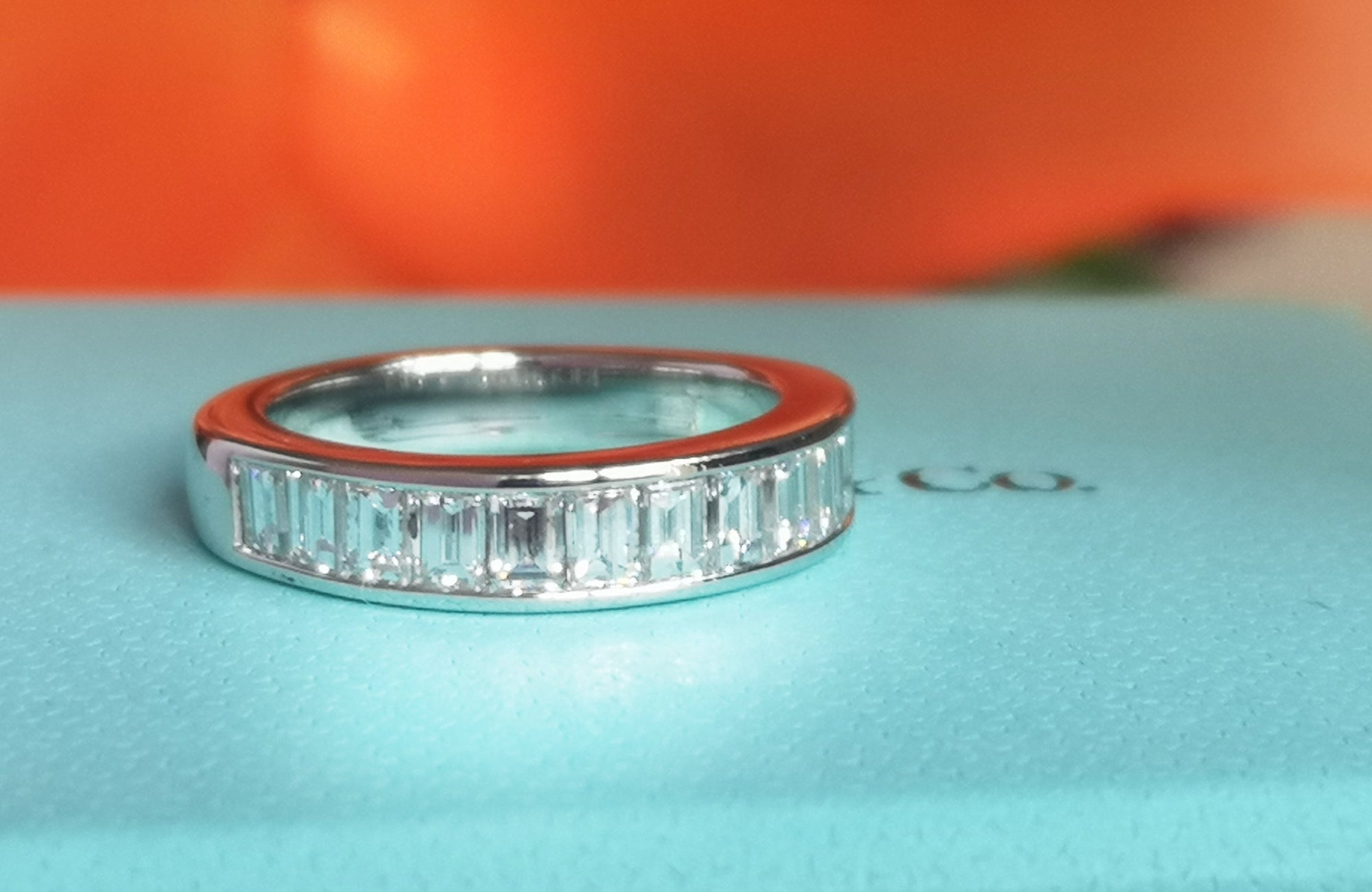 Tiffany & Co 0.96ct Baguette Diamond Wedding Band Ring