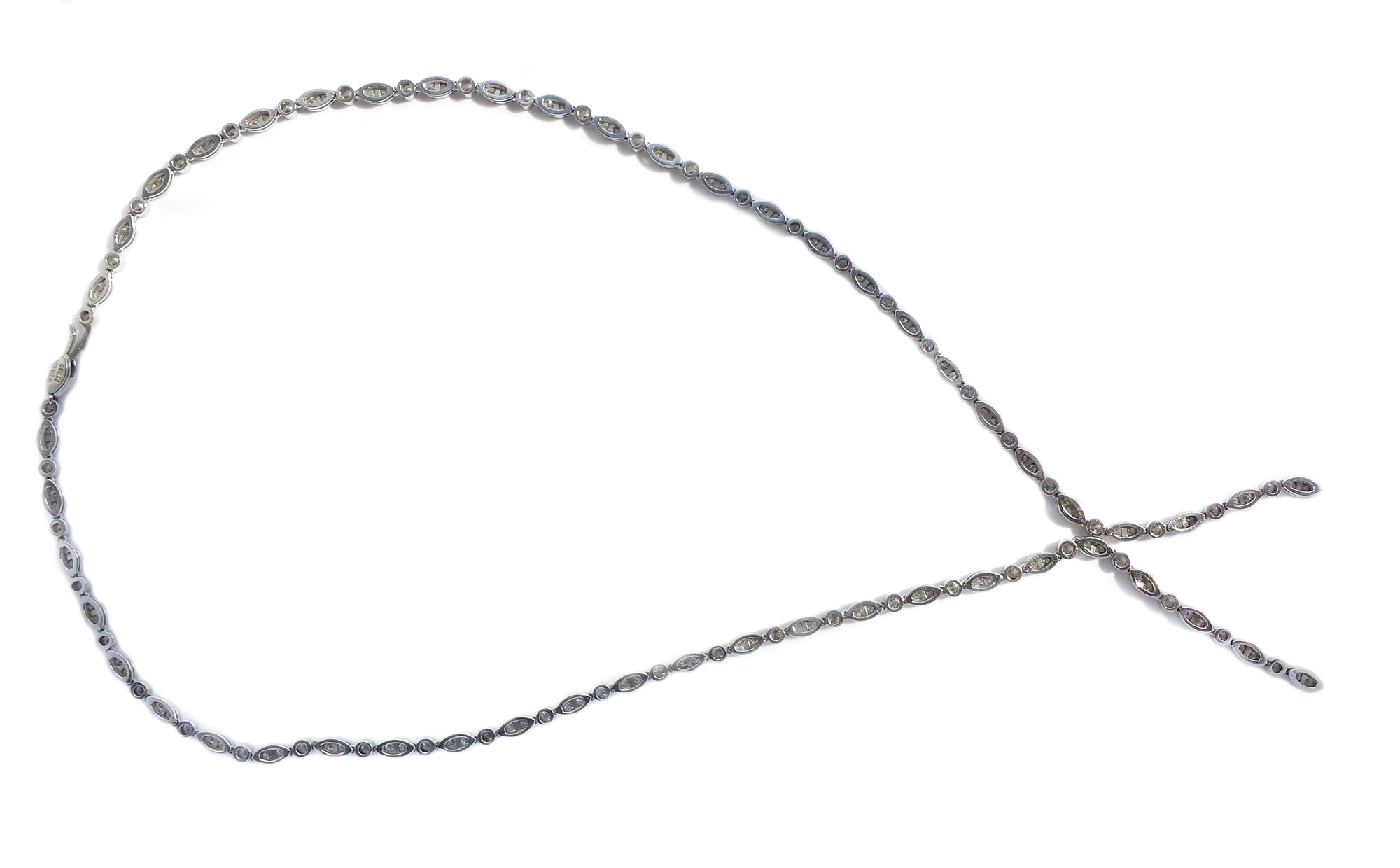 Tiffany & Co. 4.84ct Jazz Swing Double Drop Diamond Necklace