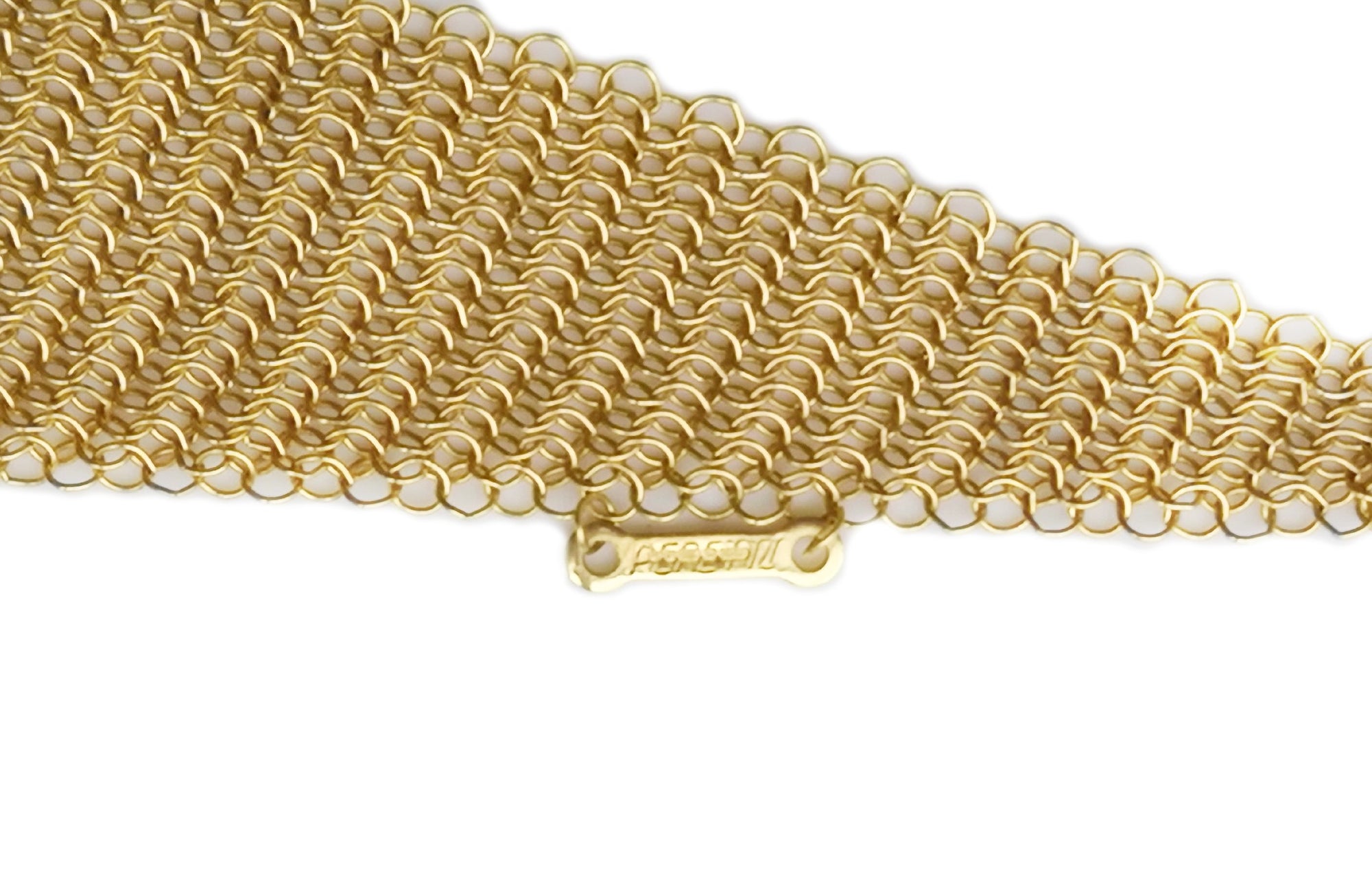 Tiffany & Co. Elsa Peretti 18k Yellow Gold Mesh Scarf Necklace