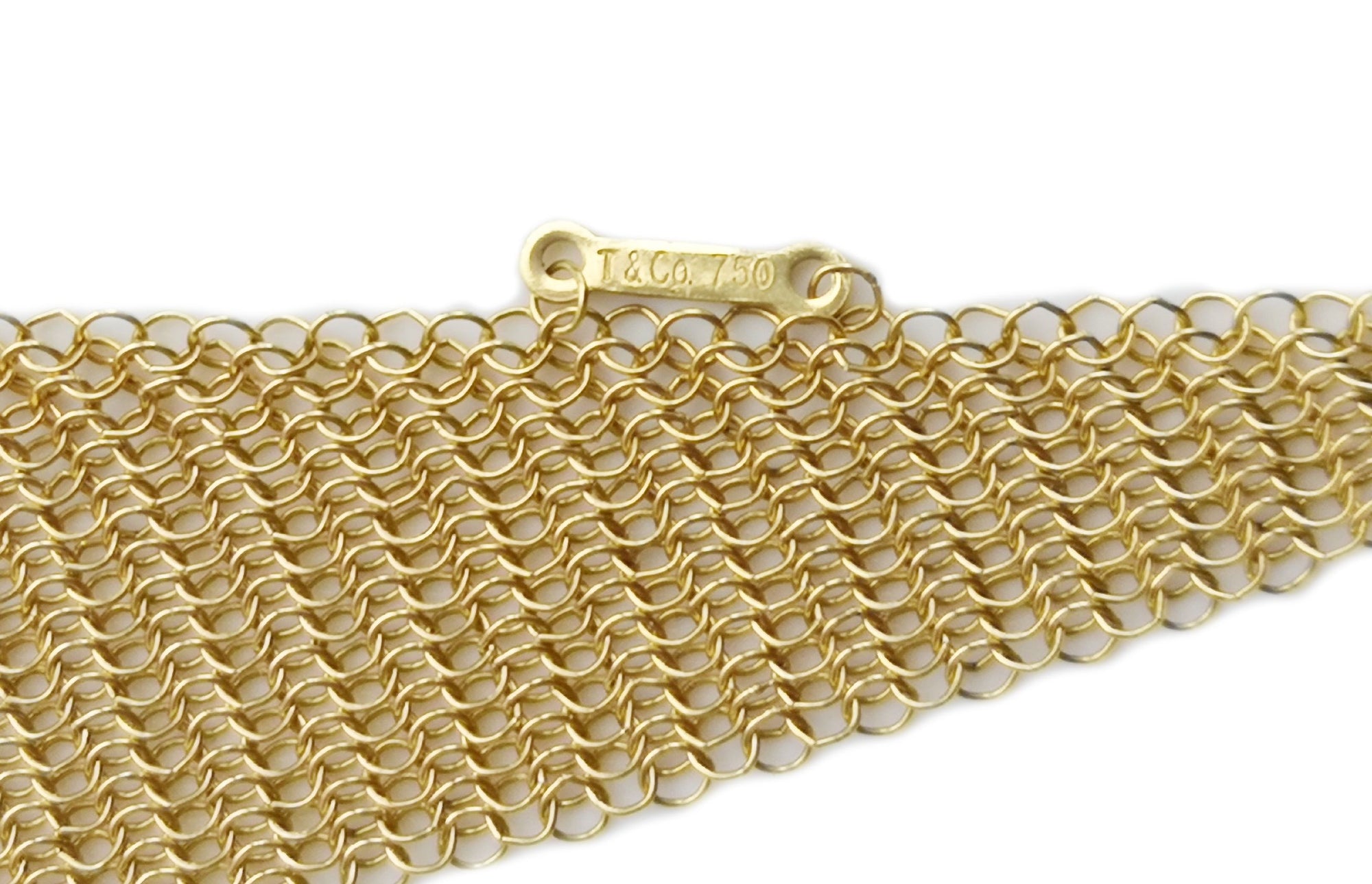 Tiffany & Co. Elsa Peretti 18k Yellow Gold Mesh Scarf Necklace