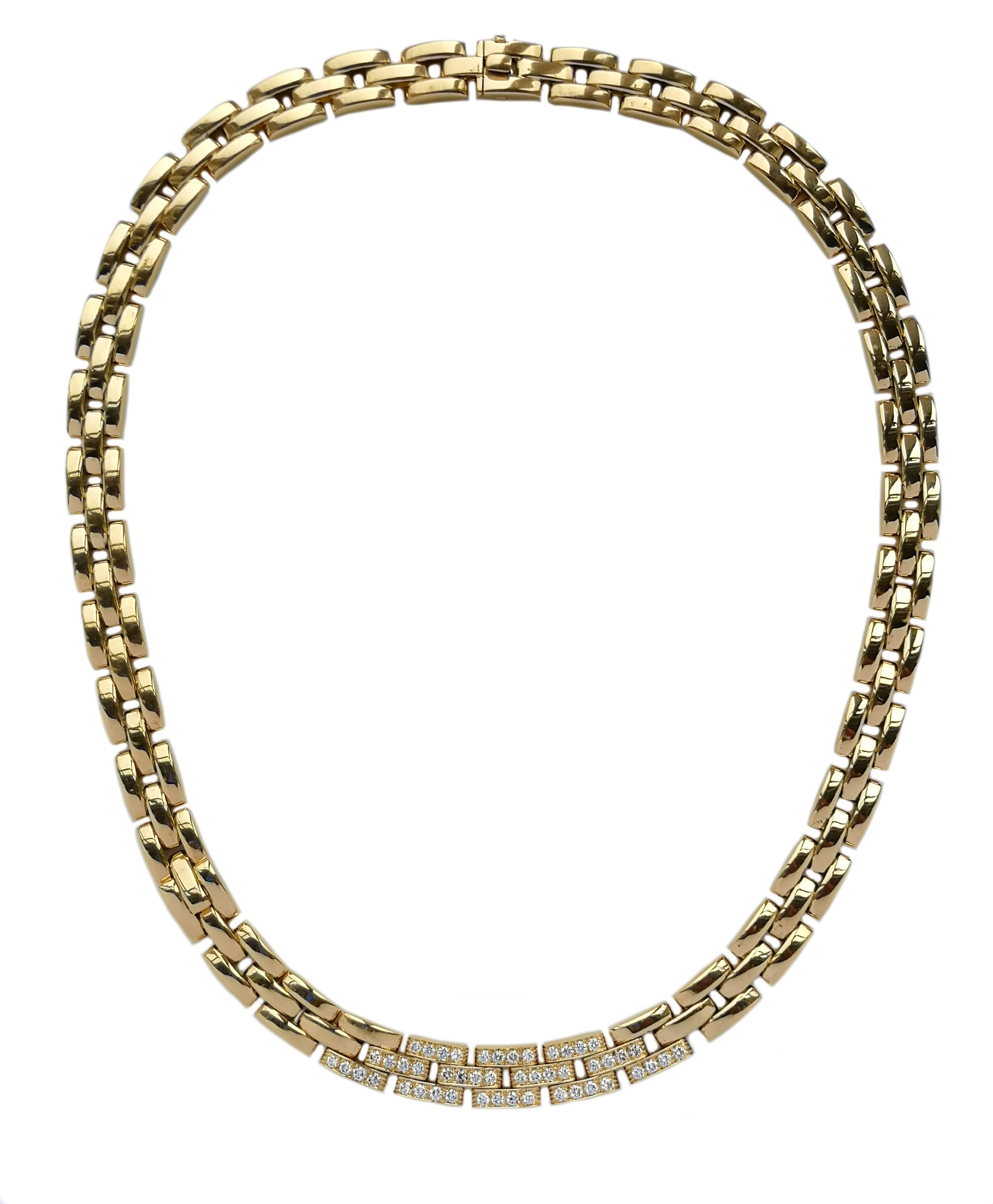 Tiffany & Co 18k Gold Diamond Maillon Panthere Necklace