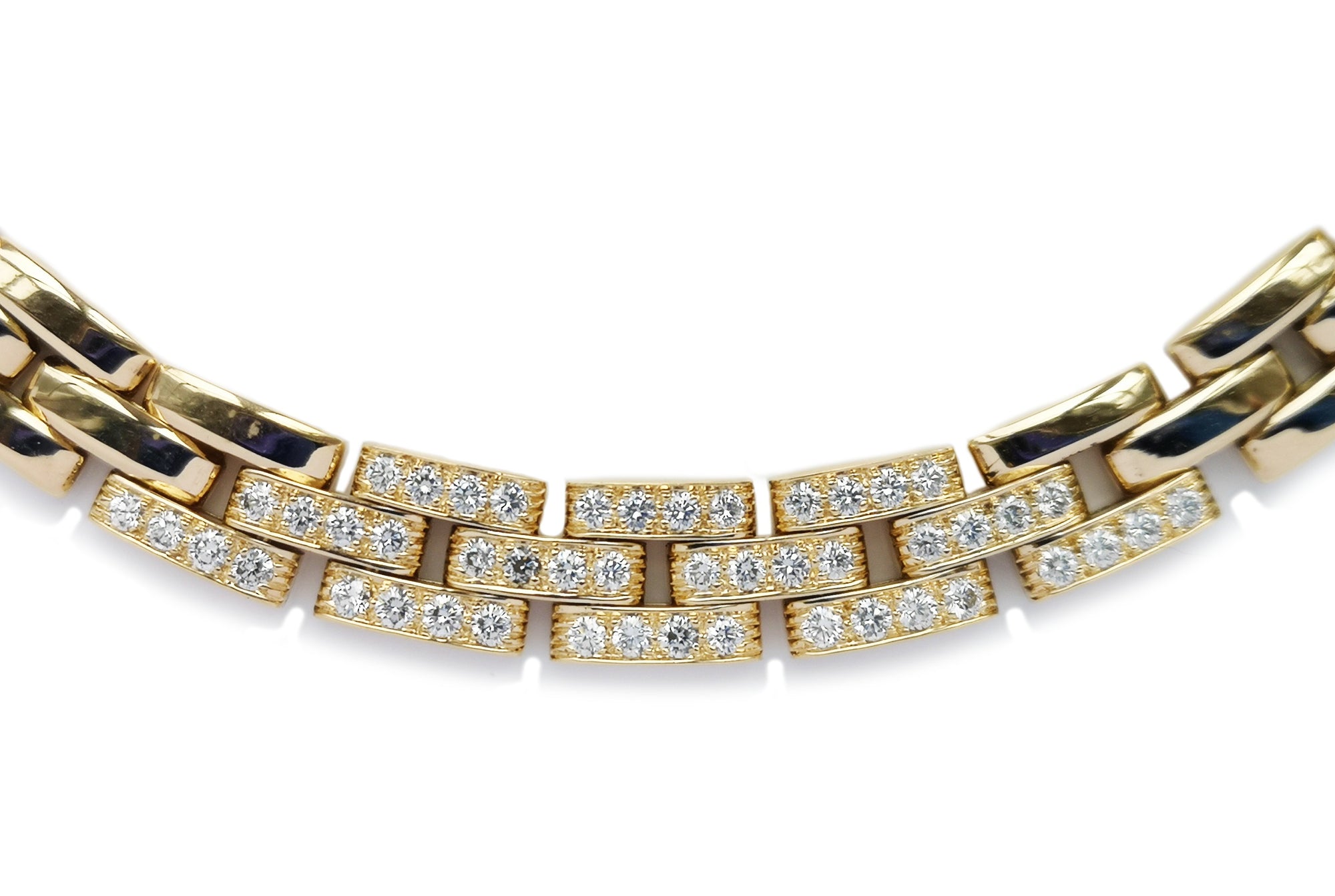 Tiffany & Co 18k Gold Diamond Maillon Panthere Necklace