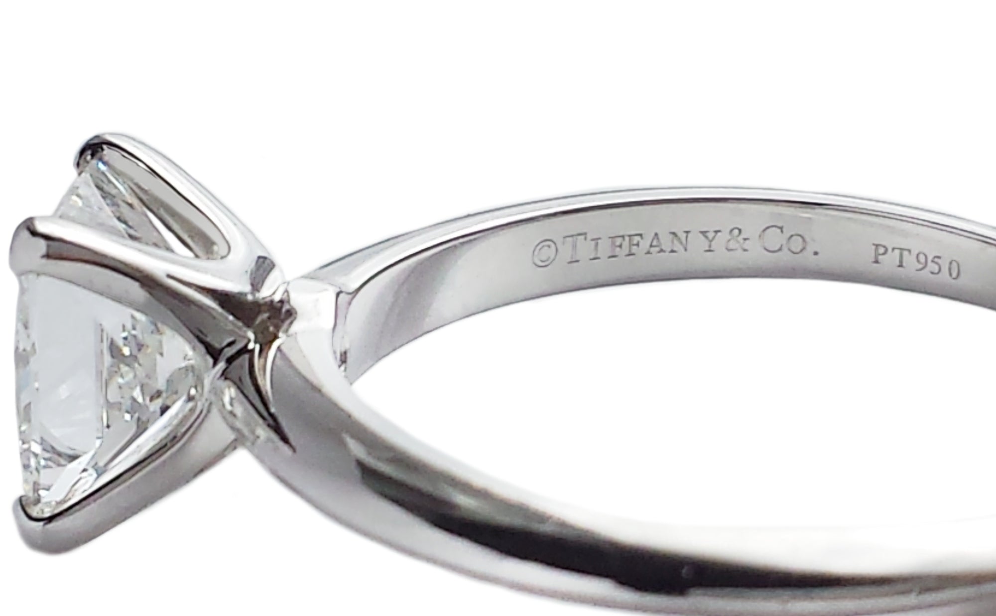 Tiffany & Co. 1.39ct E/VVS2 Princess Cut Diamond Engagement Ring