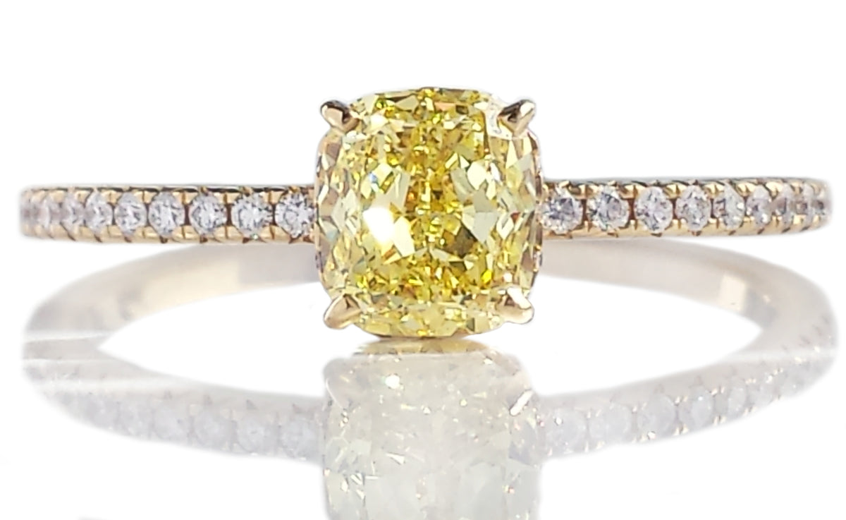 Tiffany & Co 1.01ct FI/VVS1 Yellow Diamond True Engagement Ring