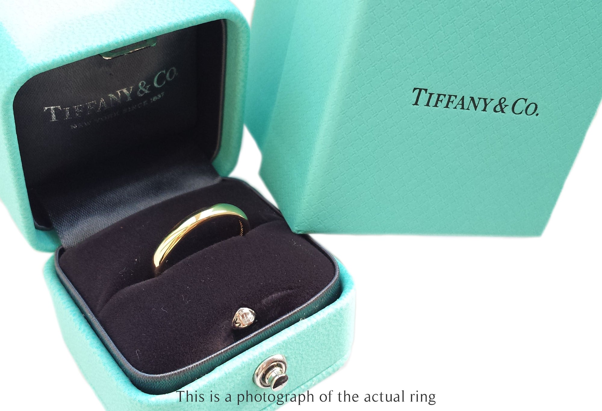 Tiffany & Co 3mm Forever 18k Yellow Gold Wedding Band Ring