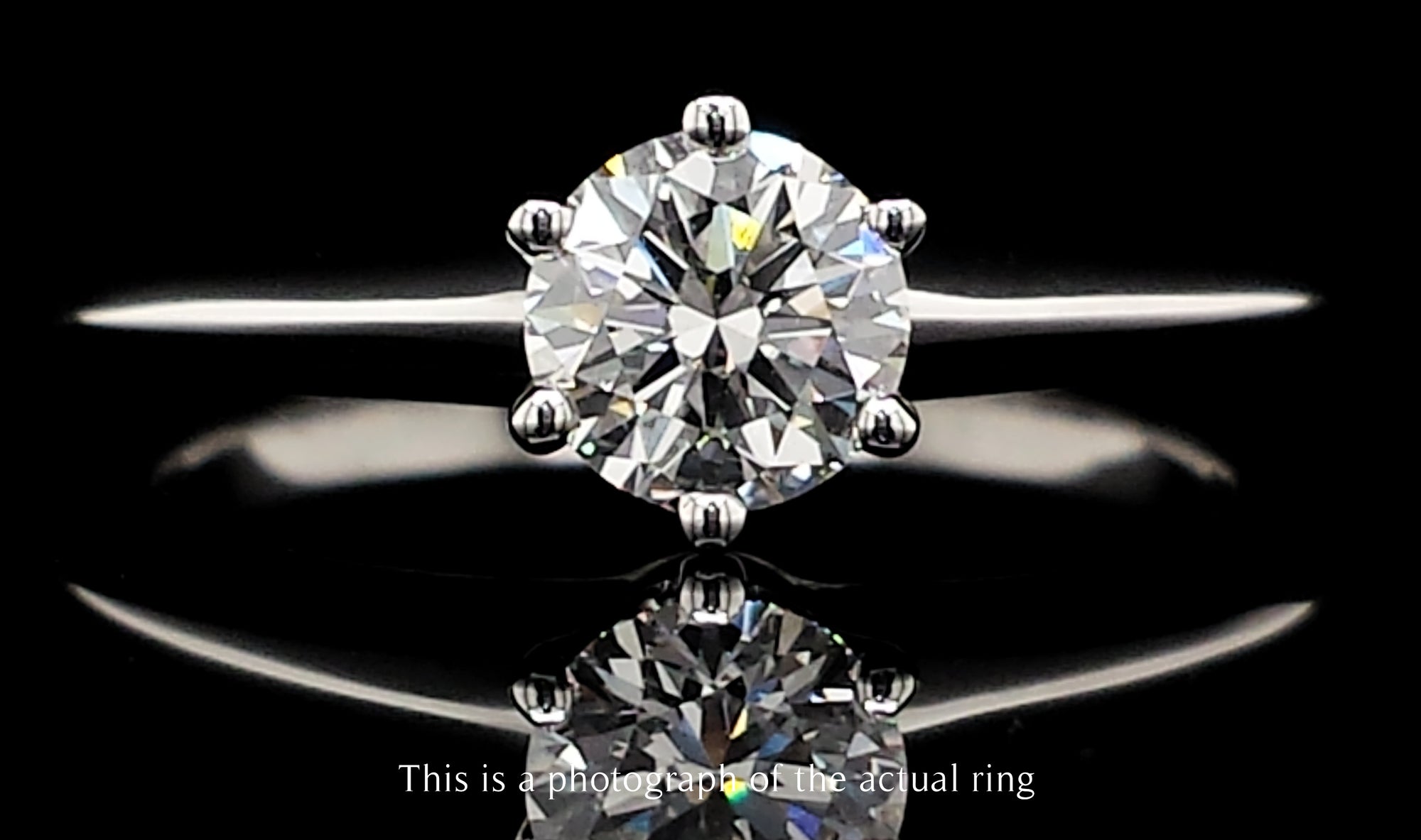 Tiffany & Co. 0.41ct F/VS2 Round Brilliant Cut Diamond Engagement Ring