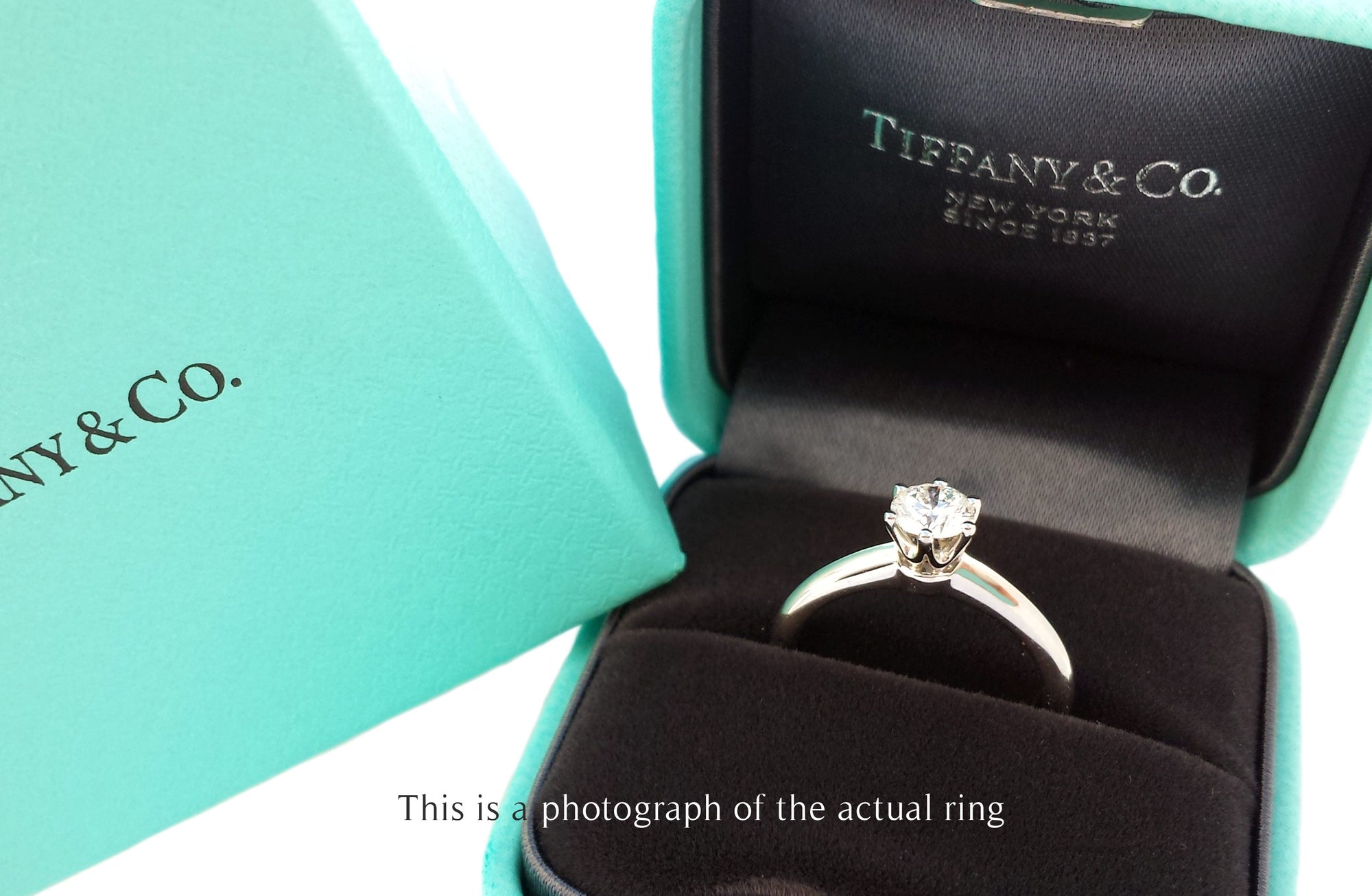 Tiffany & Co. 0.41ct F/VS2 Round Brilliant Cut Diamond Engagement Ring