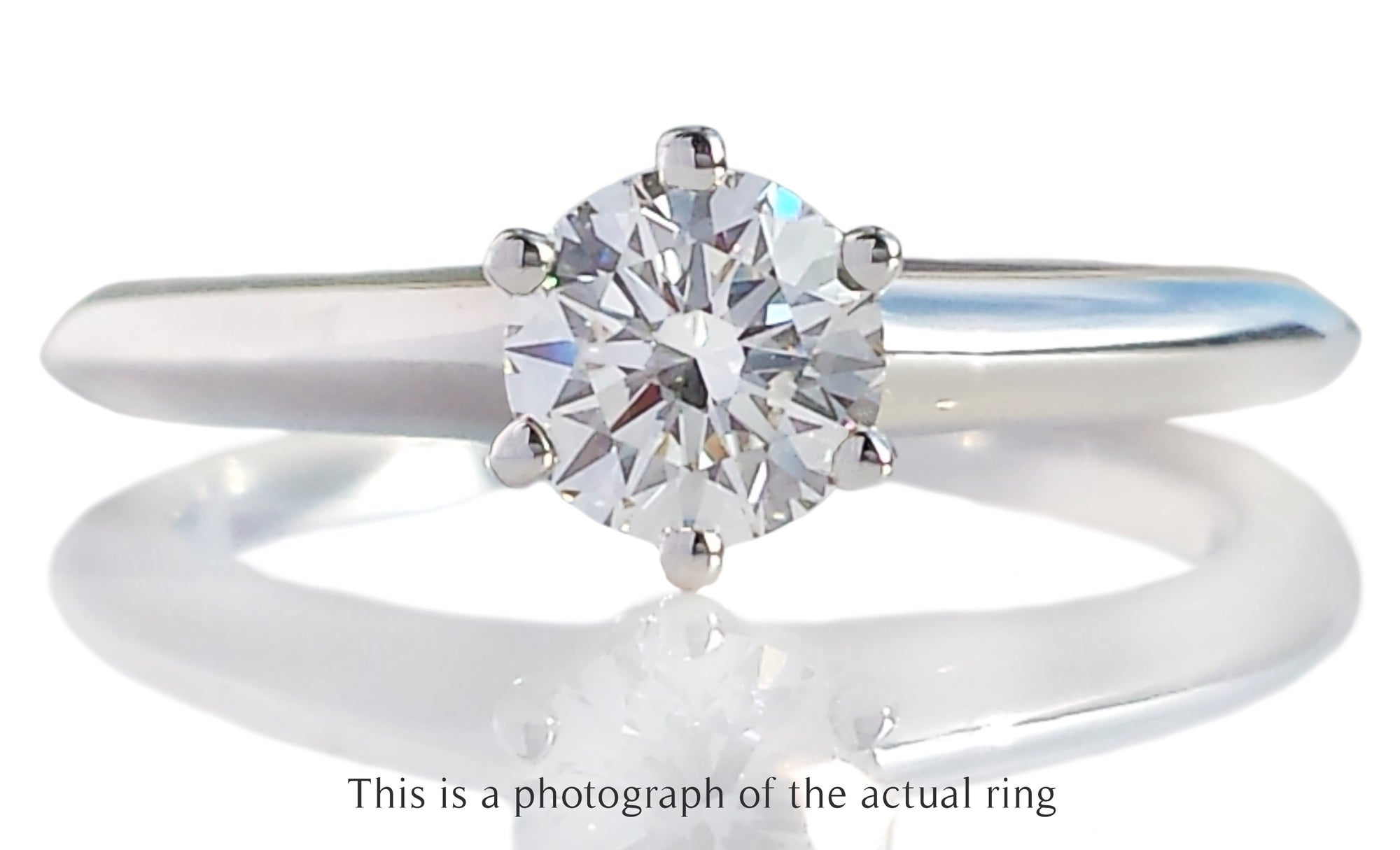 Tiffany & Co. 0.41ct F/VS2 Round Brilliant Cut Diamond Engagement Ring