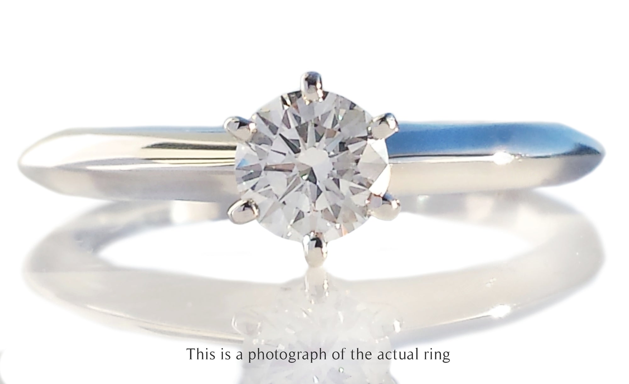 Tiffany & Co. 0.28ct E/VVS2 Round Brilliant Cut Diamond Engagement Ring