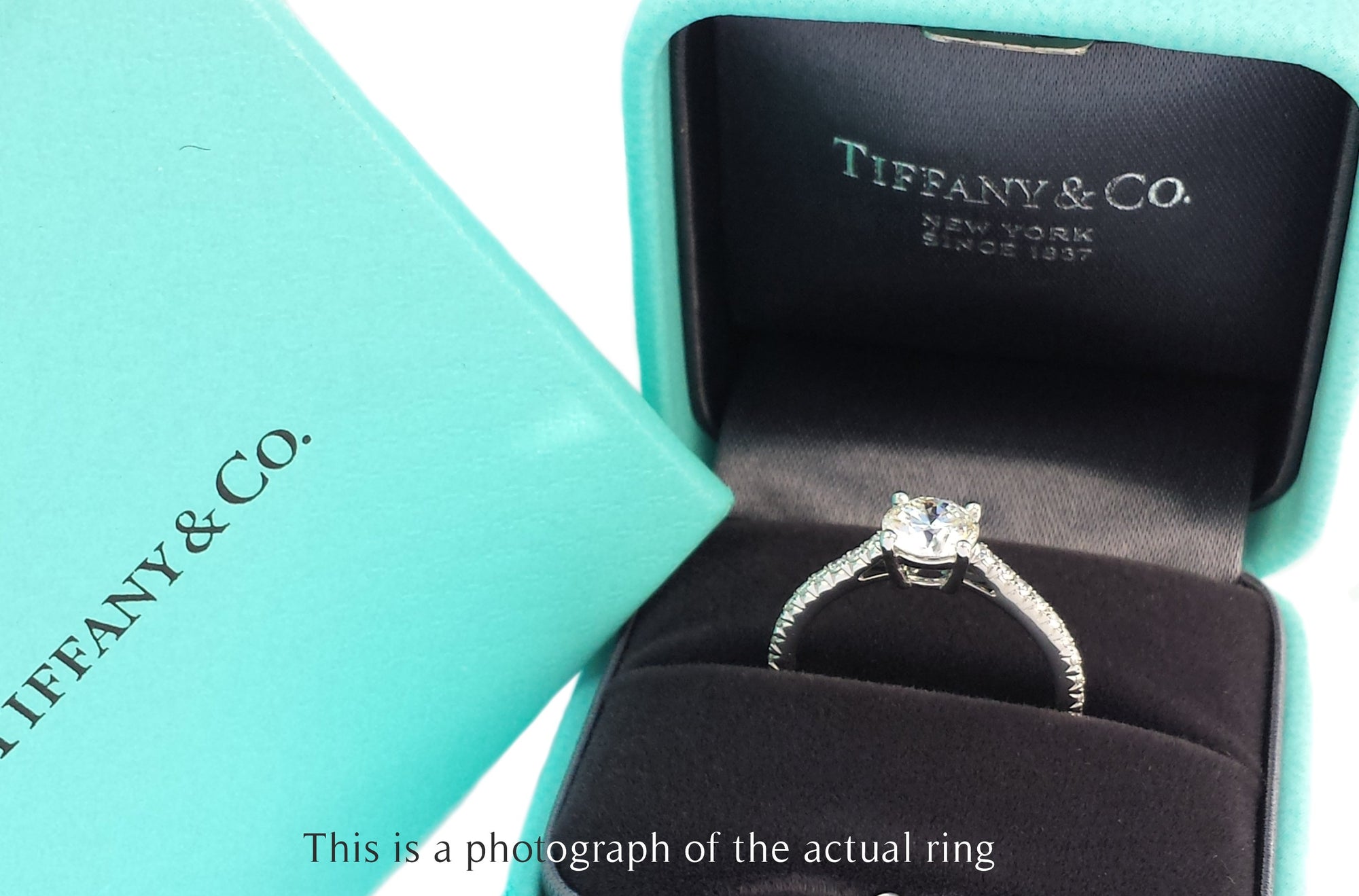 Tiffany & Co 0.77ct H/VS1 Novo Round Brilliant Diamond Engagement Ring