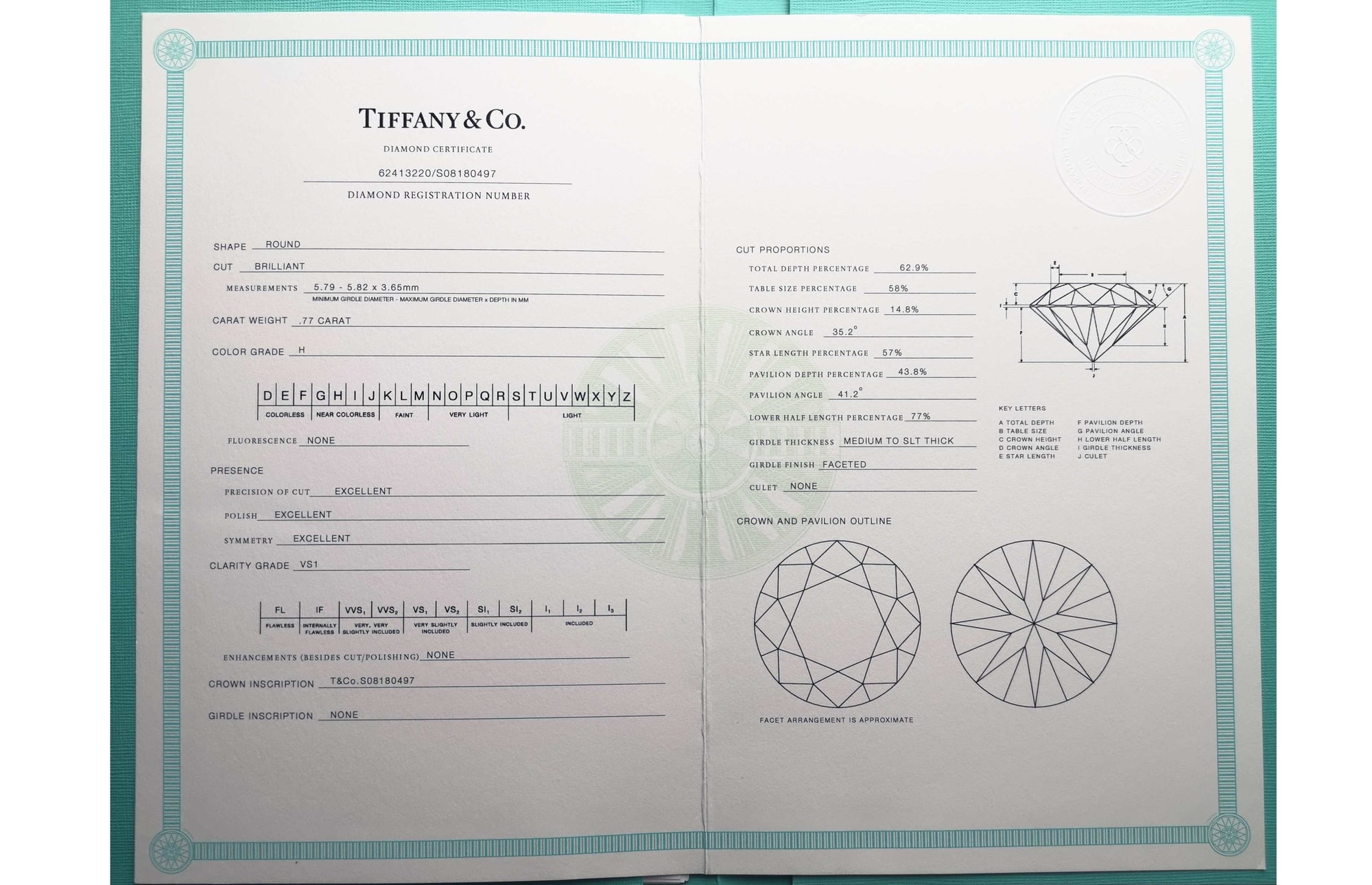 Tiffany & Co 0.77ct H/VS1 Novo Round Brilliant Diamond Engagement Ring