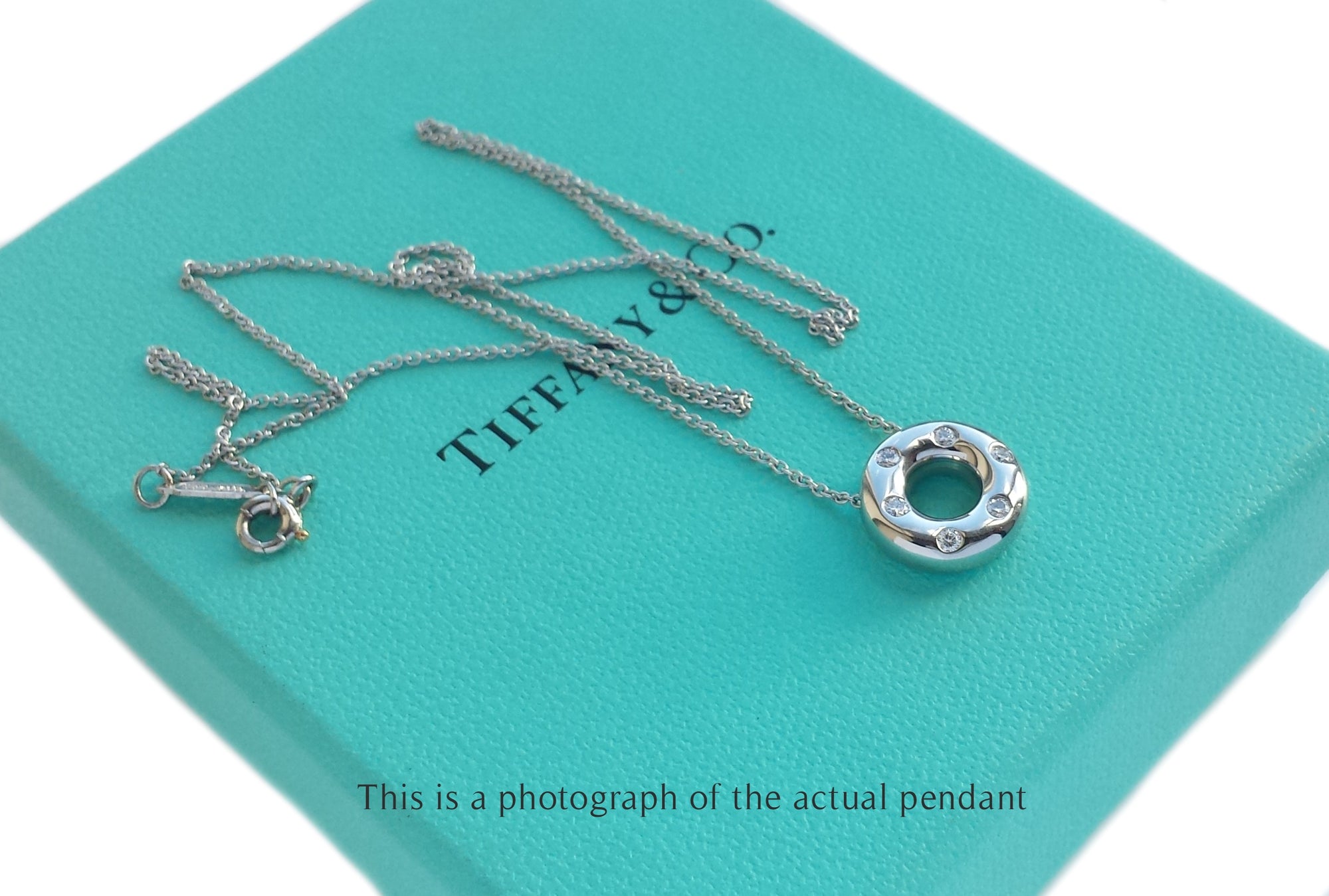 Tiffany & Co Etoile Circle Diamond Pendant 16"