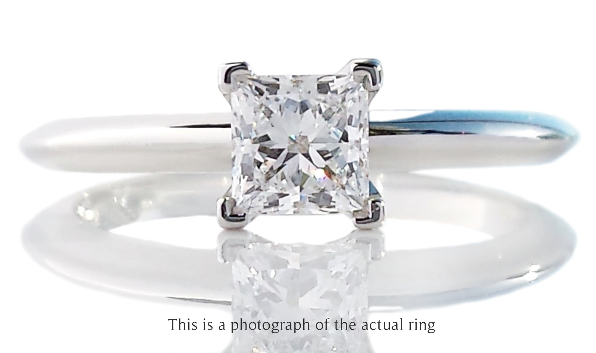 Tiffany & Co. 0.56ct E/IF Princess Cut Diamond Engagement Ring