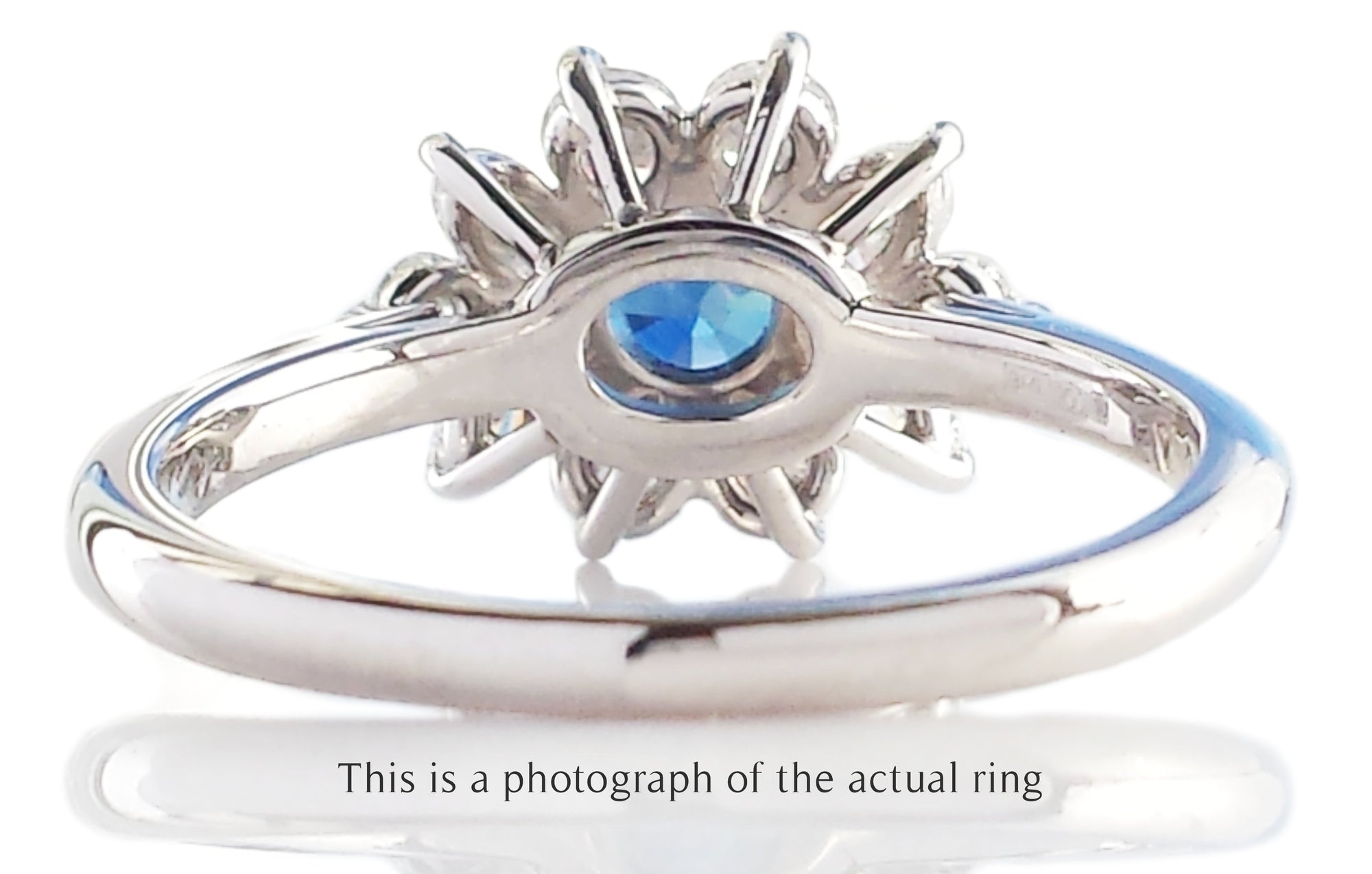 Vintage Sapphire Diamond Cluster Engagement Ring