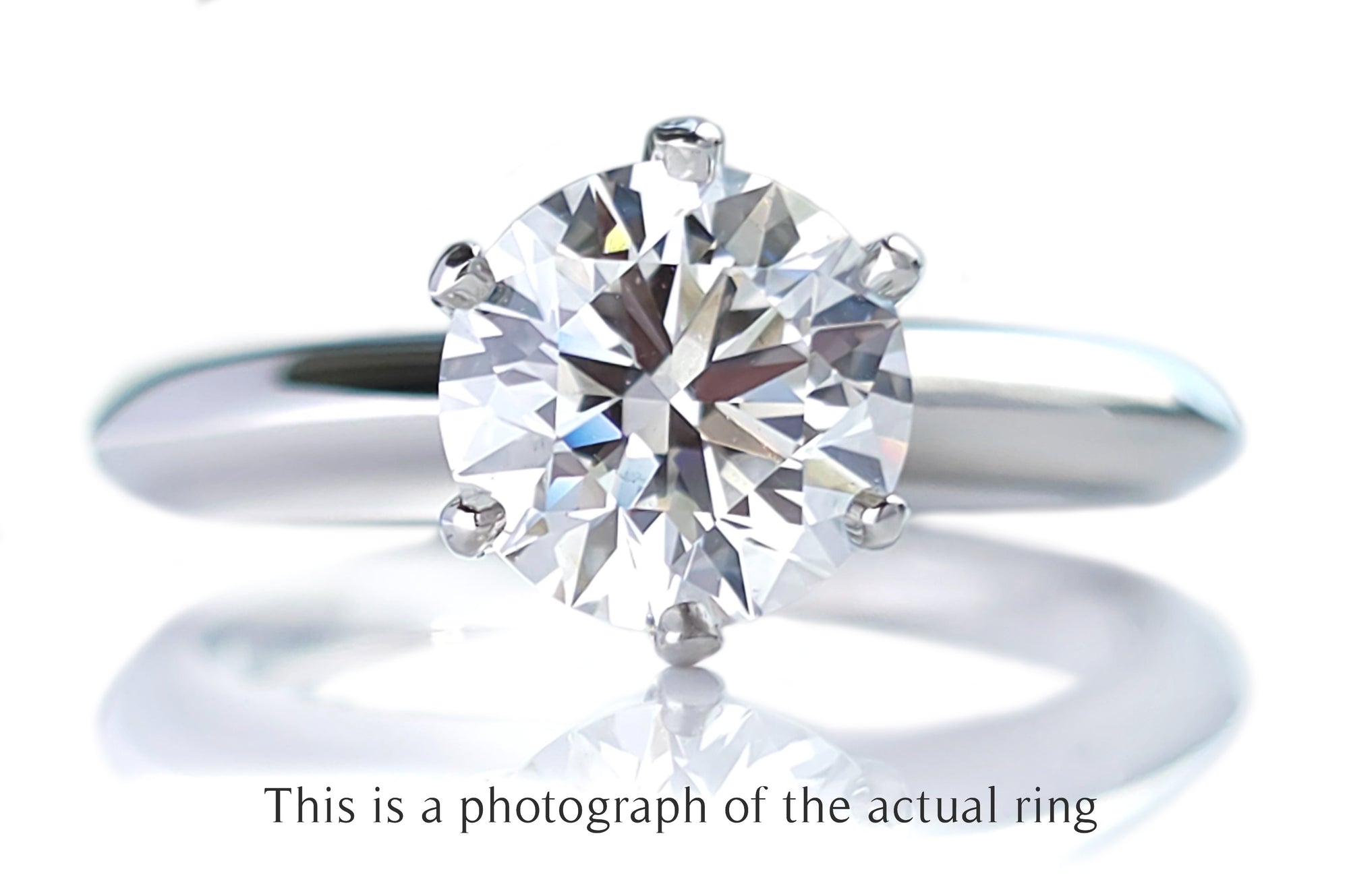 Tiffany & Co 1.19ct H/VS2 Round Brilliant Diamond Engagement Ring