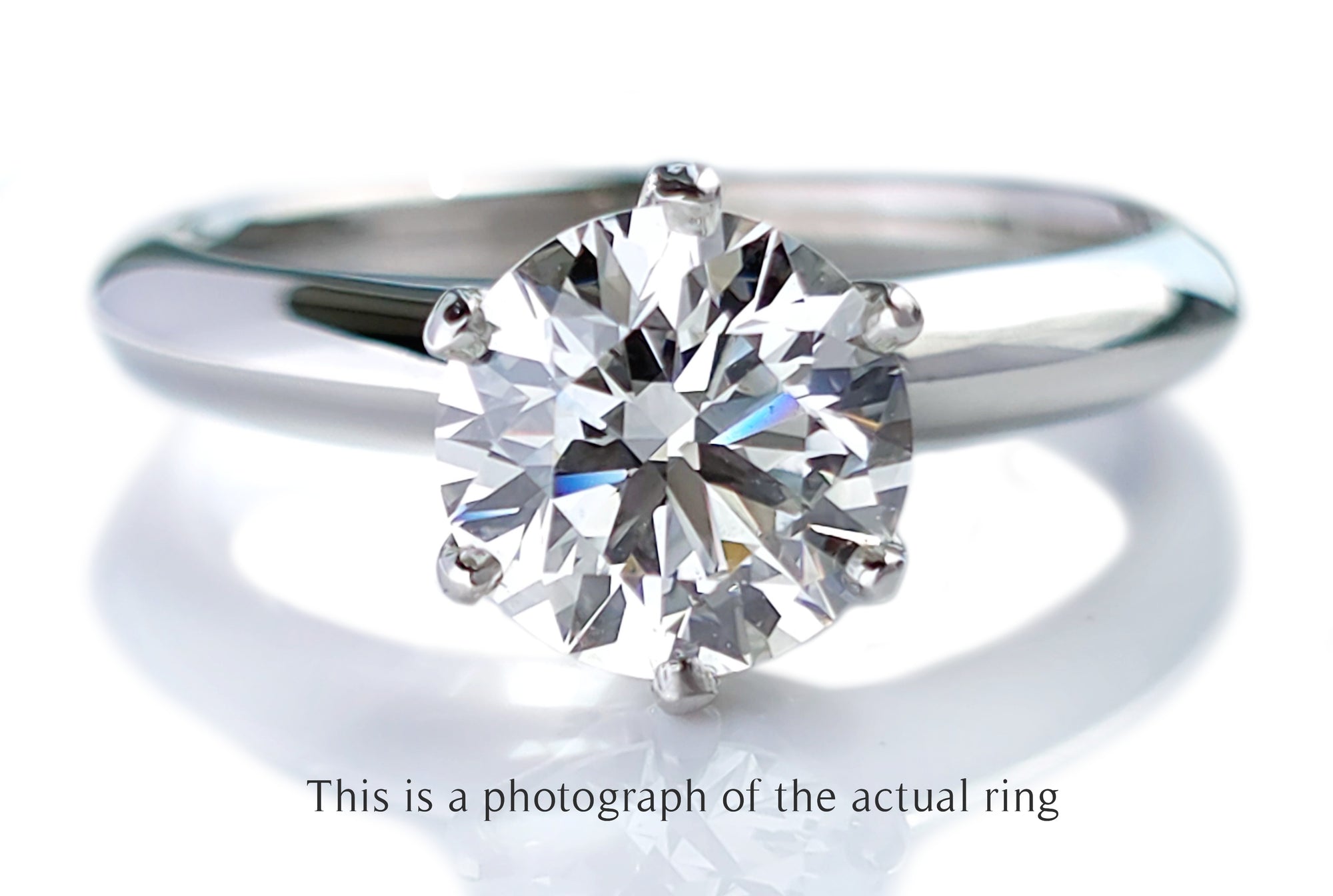 Tiffany & Co 1.19ct H/VS2 Round Brilliant Diamond Engagement Ring