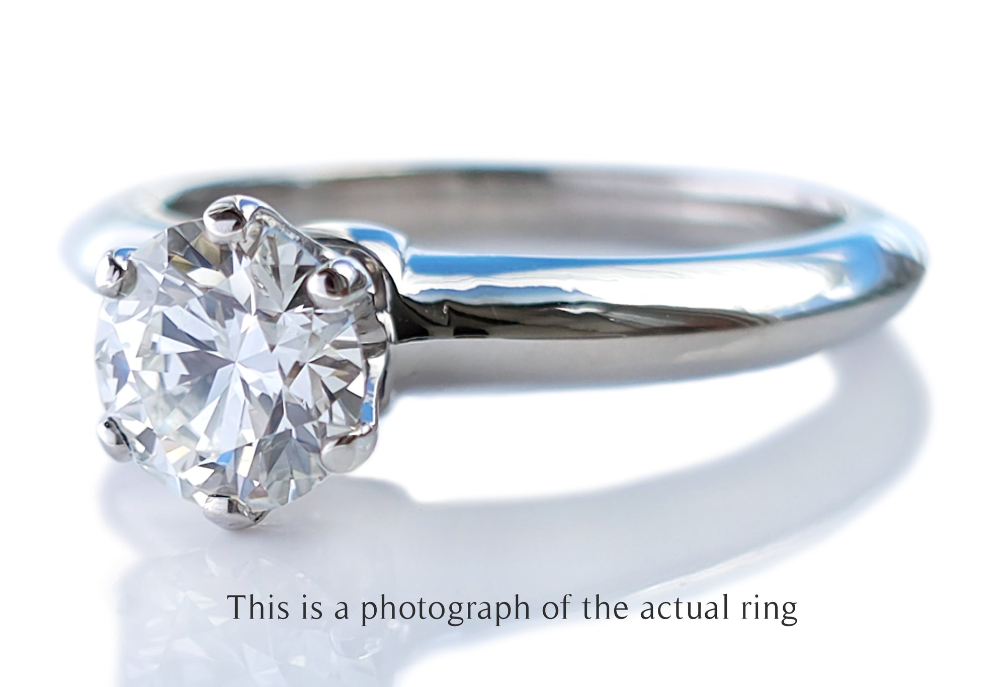 Tiffany & Co 0.79ct H/VVS2 Round Brilliant Diamond Engagement Ring
