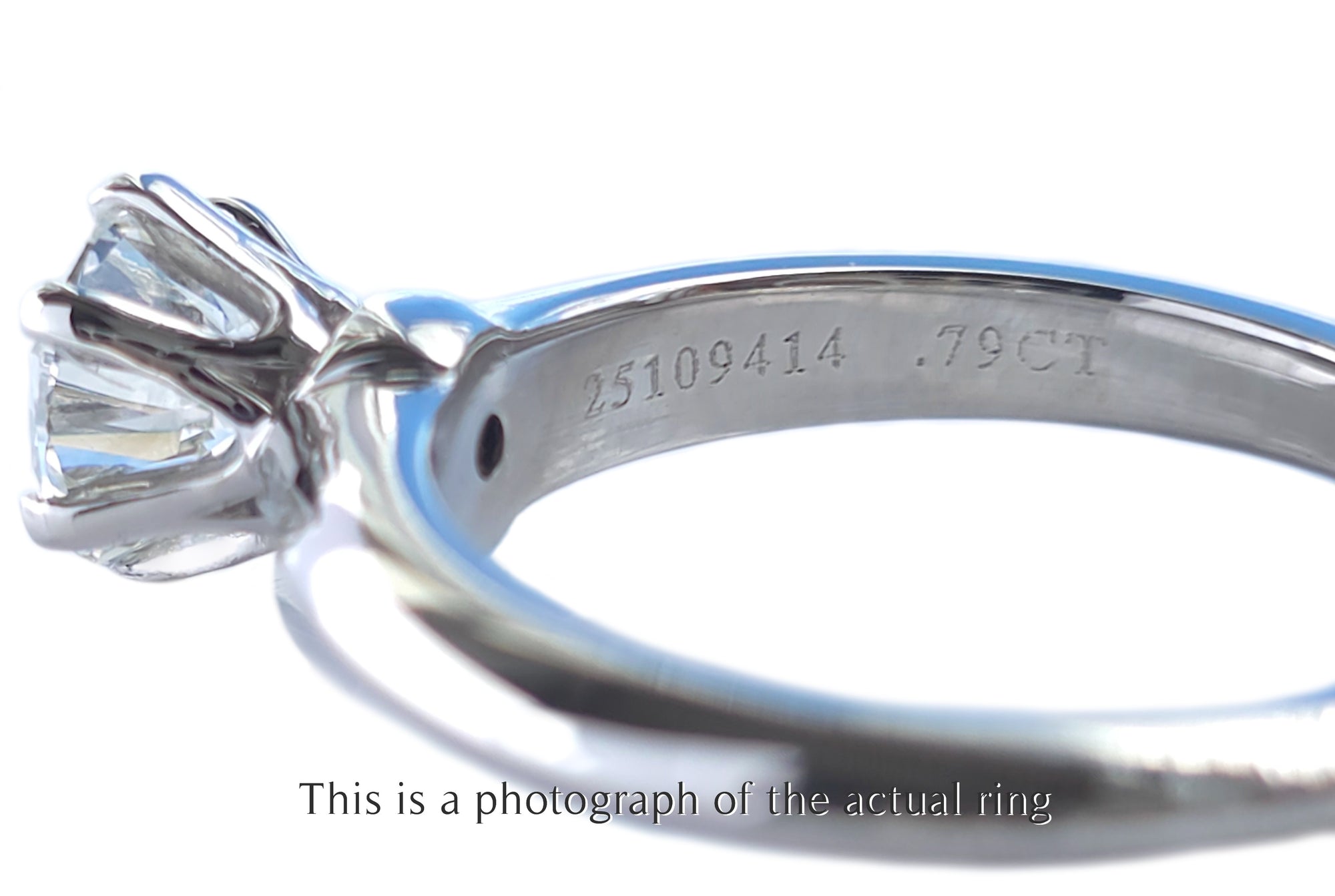 Tiffany & Co 0.79ct H/VVS2 Round Brilliant Diamond Engagement Ring