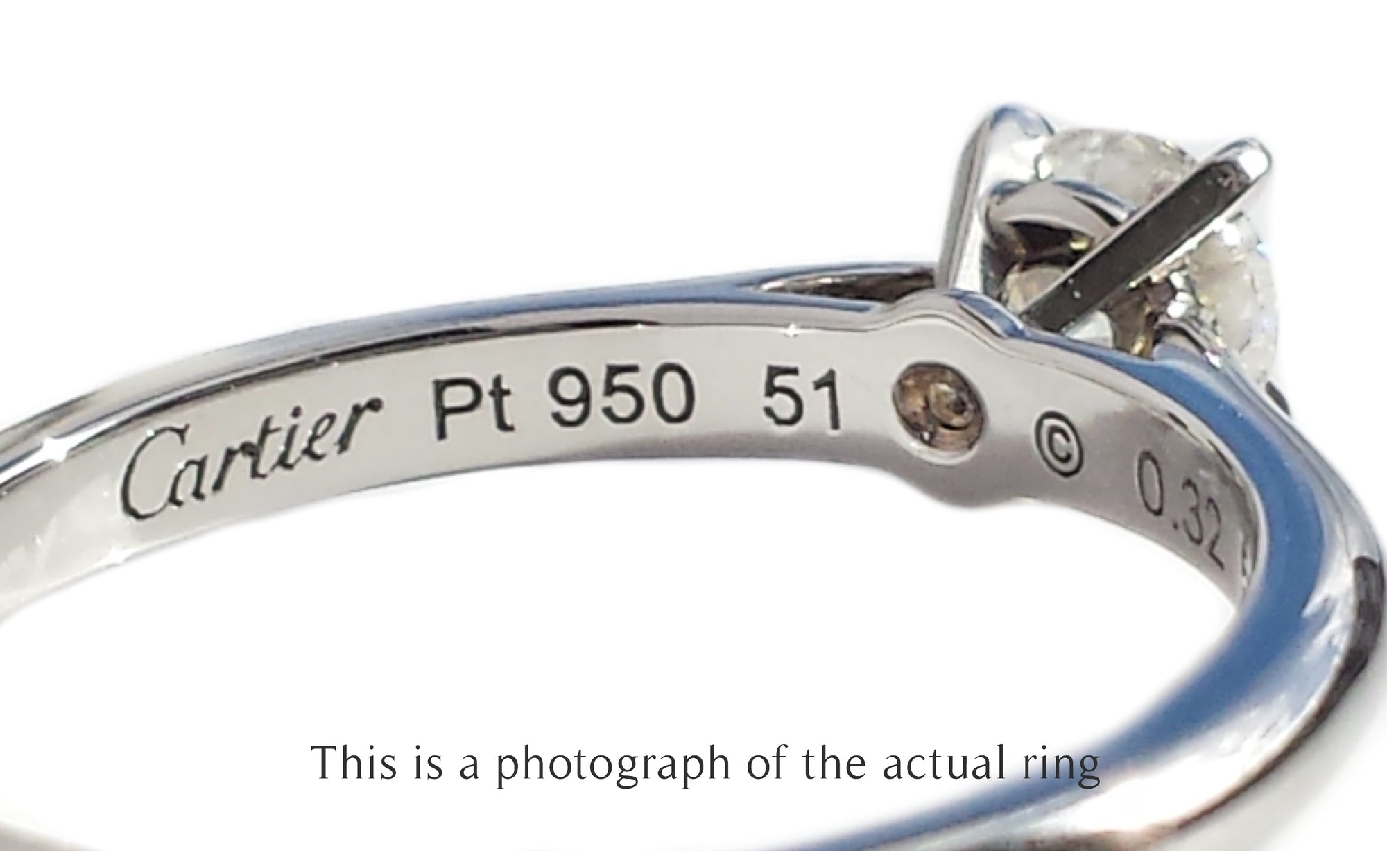 Cartier 0.32ct G/VVS1 1895 Round Brilliant Diamond Engagement Ring