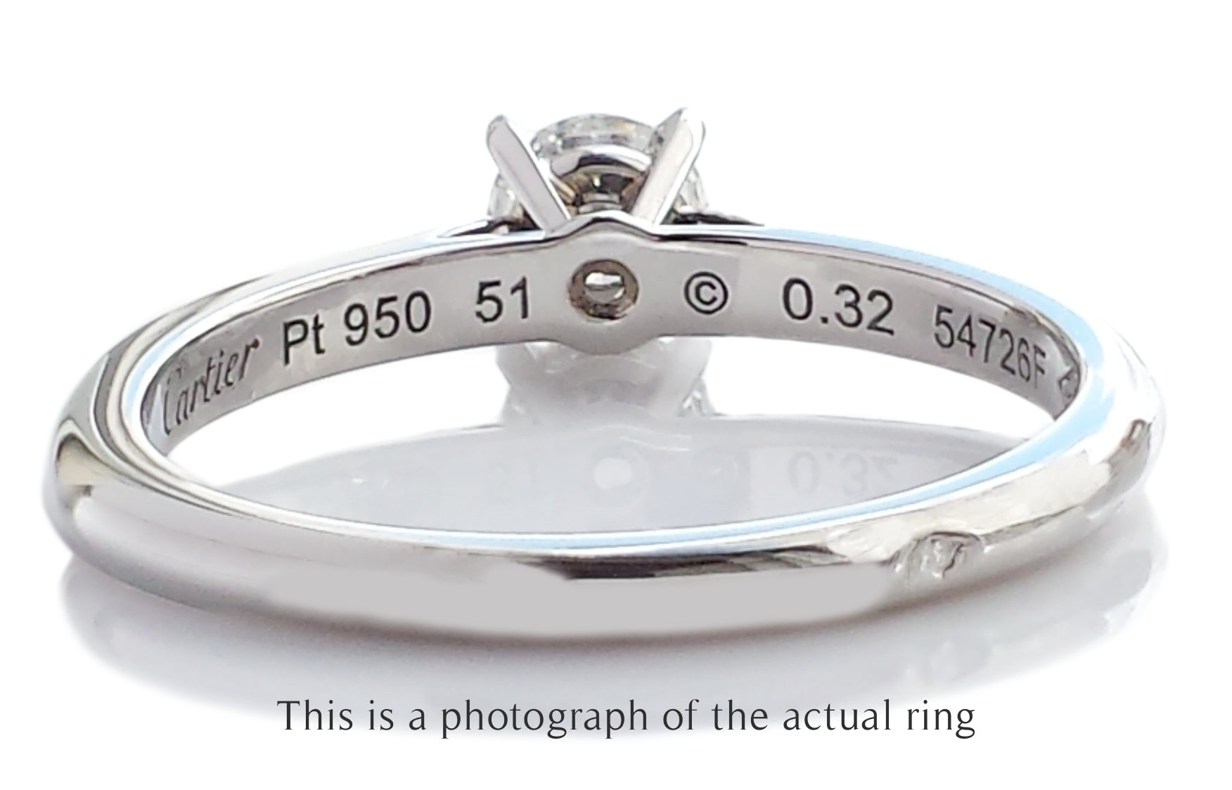 Cartier 0.32ct G/VVS1 1895 Round Brilliant Diamond Engagement Ring