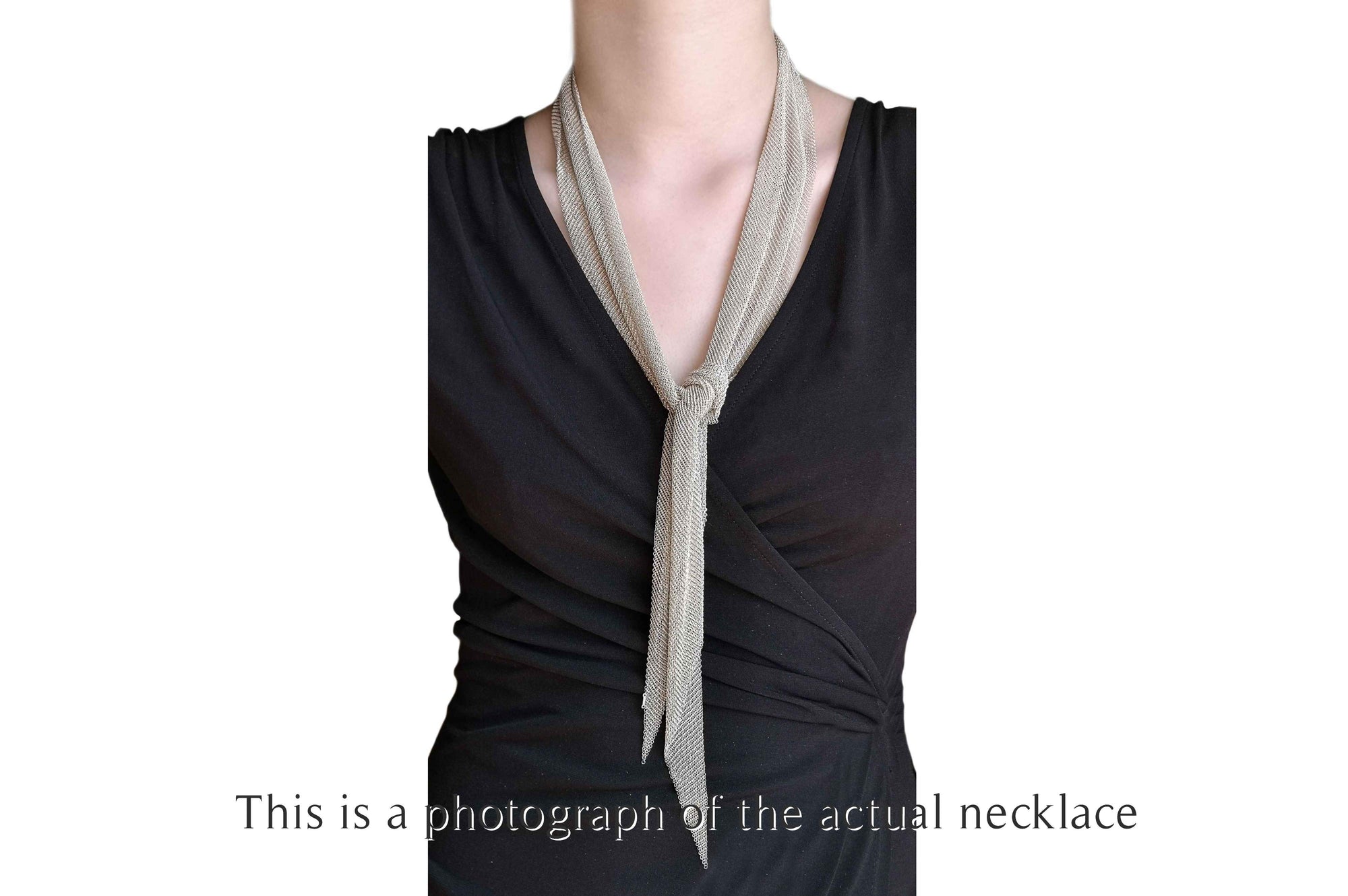 Tiffany & Co Elsa Peretti Large Silver Mesh Scarf Necklace