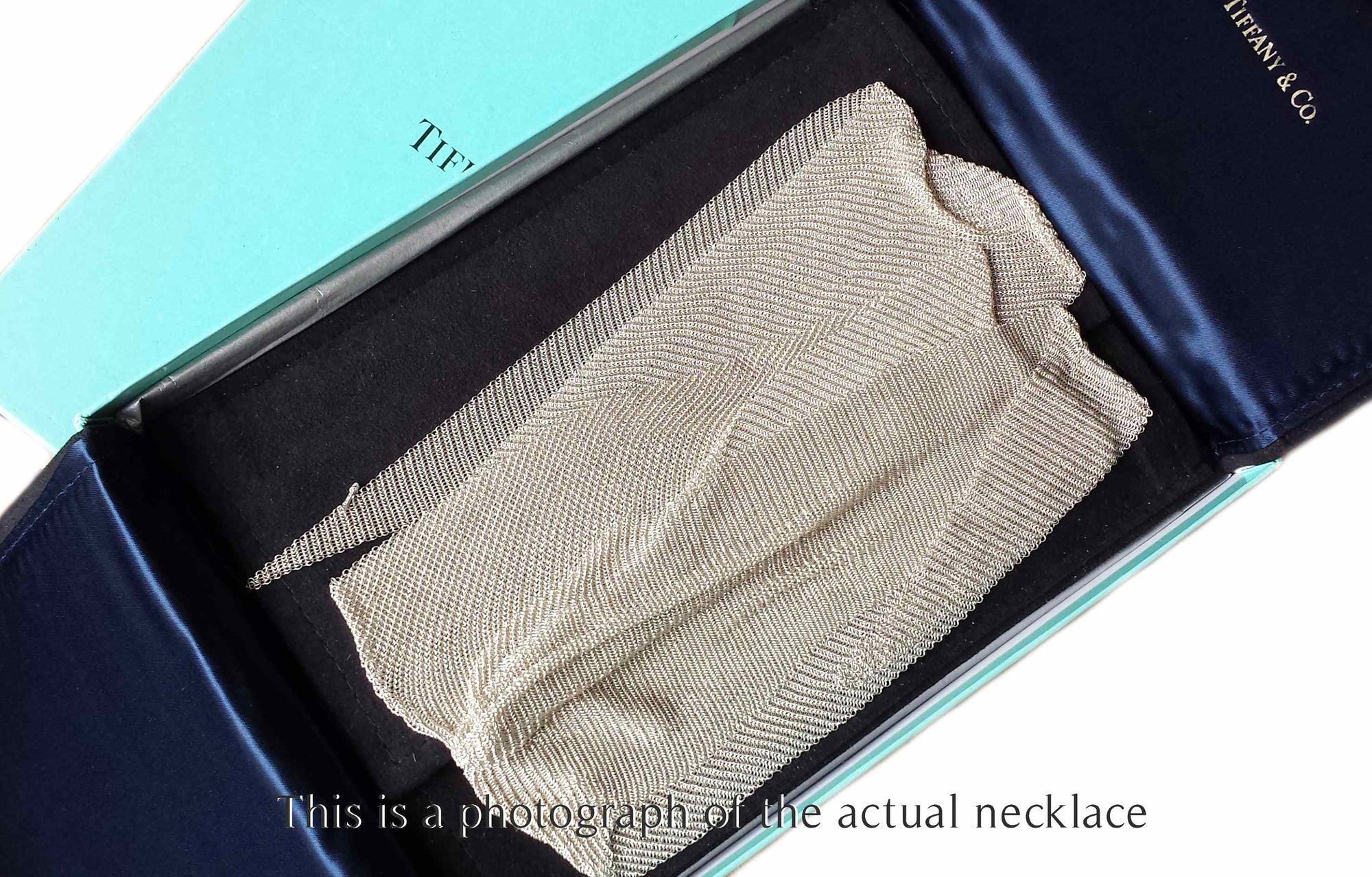 Tiffany & Co Elsa Peretti Large Silver Mesh Scarf Necklace