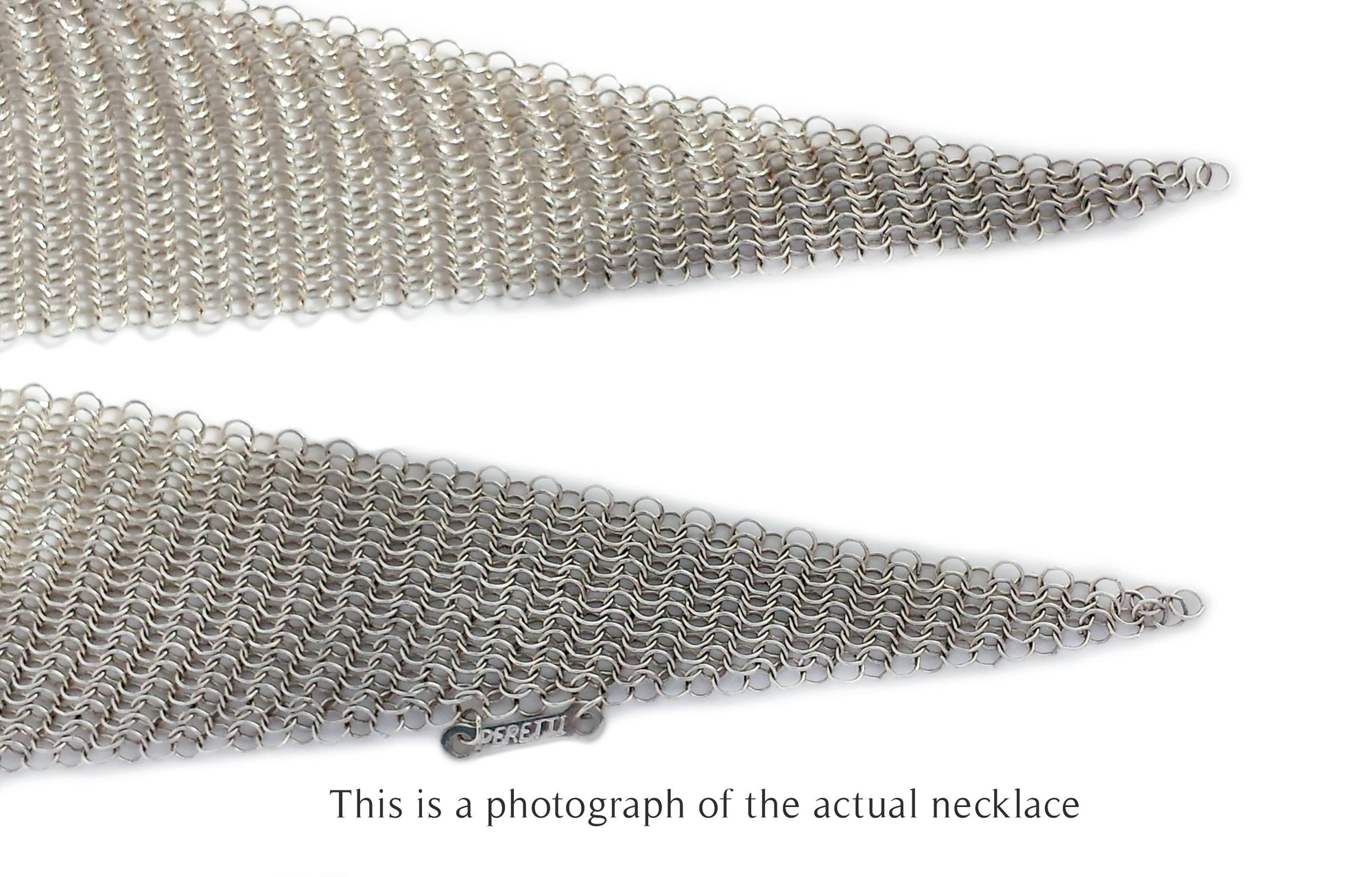 Tiffany & Co Elsa Peretti Large Silver Mesh Scarf Necklace