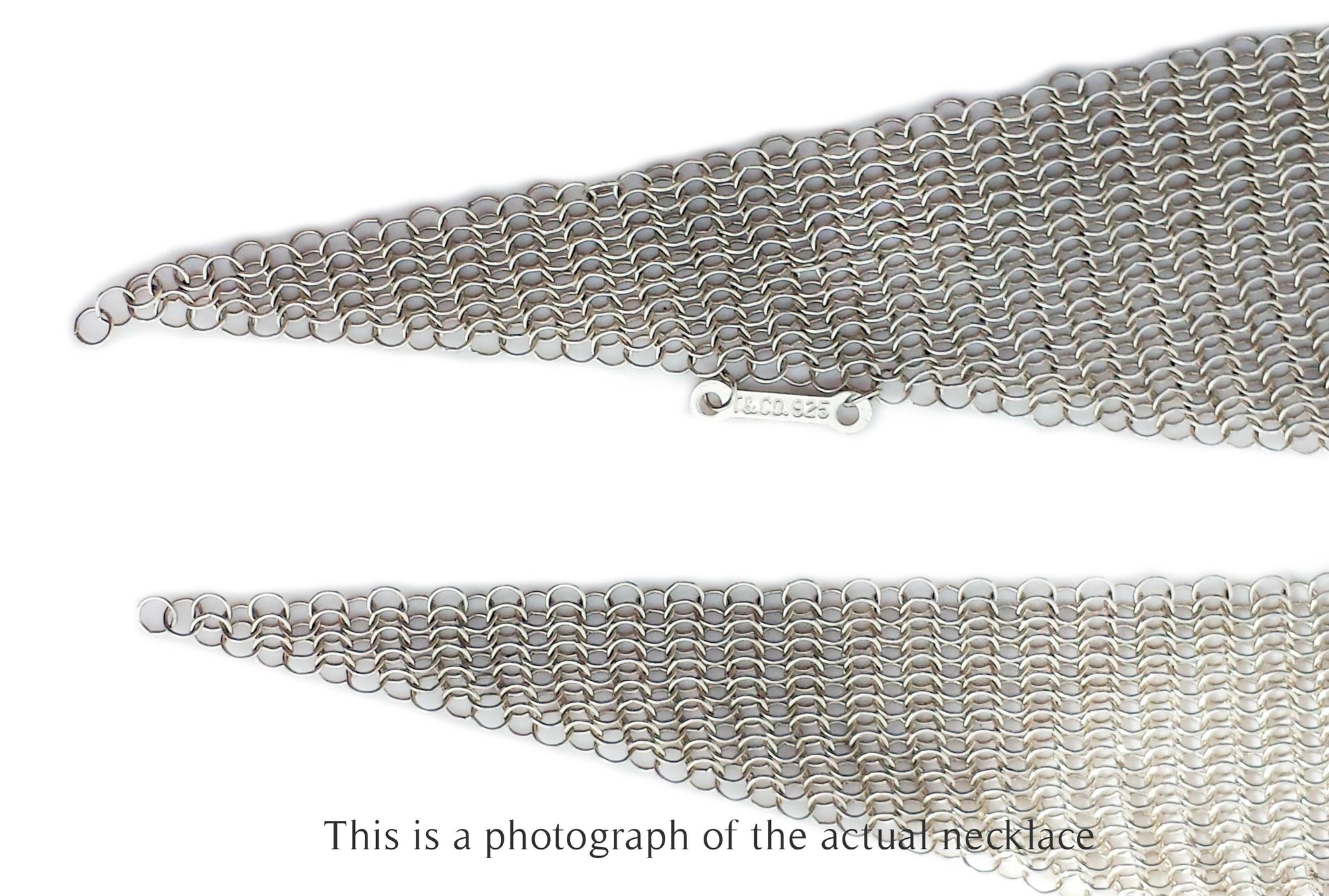 Tiffany & Co Elsa Peretti Large Silver Mesh Scarf Necklace