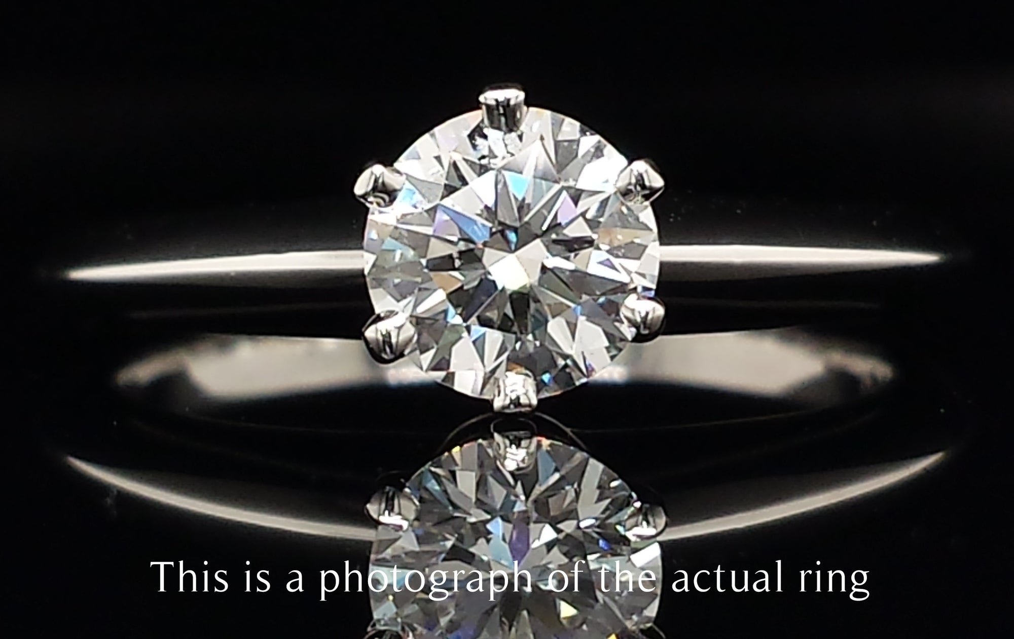 Tiffany & Co. 0.69ct F/VS2 Triple-X Round Brilliant Cut Diamond Engagement Ring