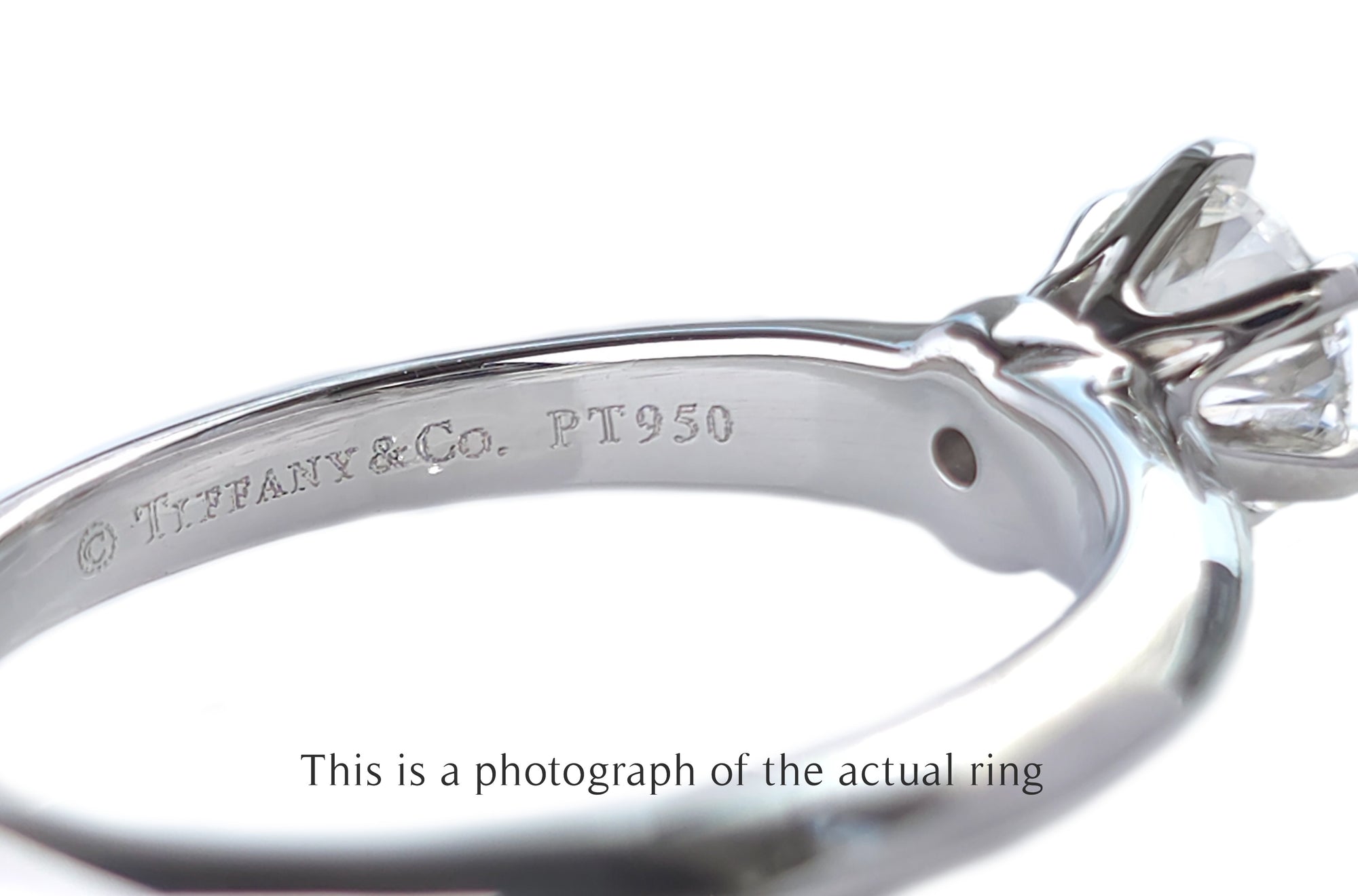 Tiffany & Co 0.69ct F/VS2 Round Brilliant Cut Diamond Engagement Ring