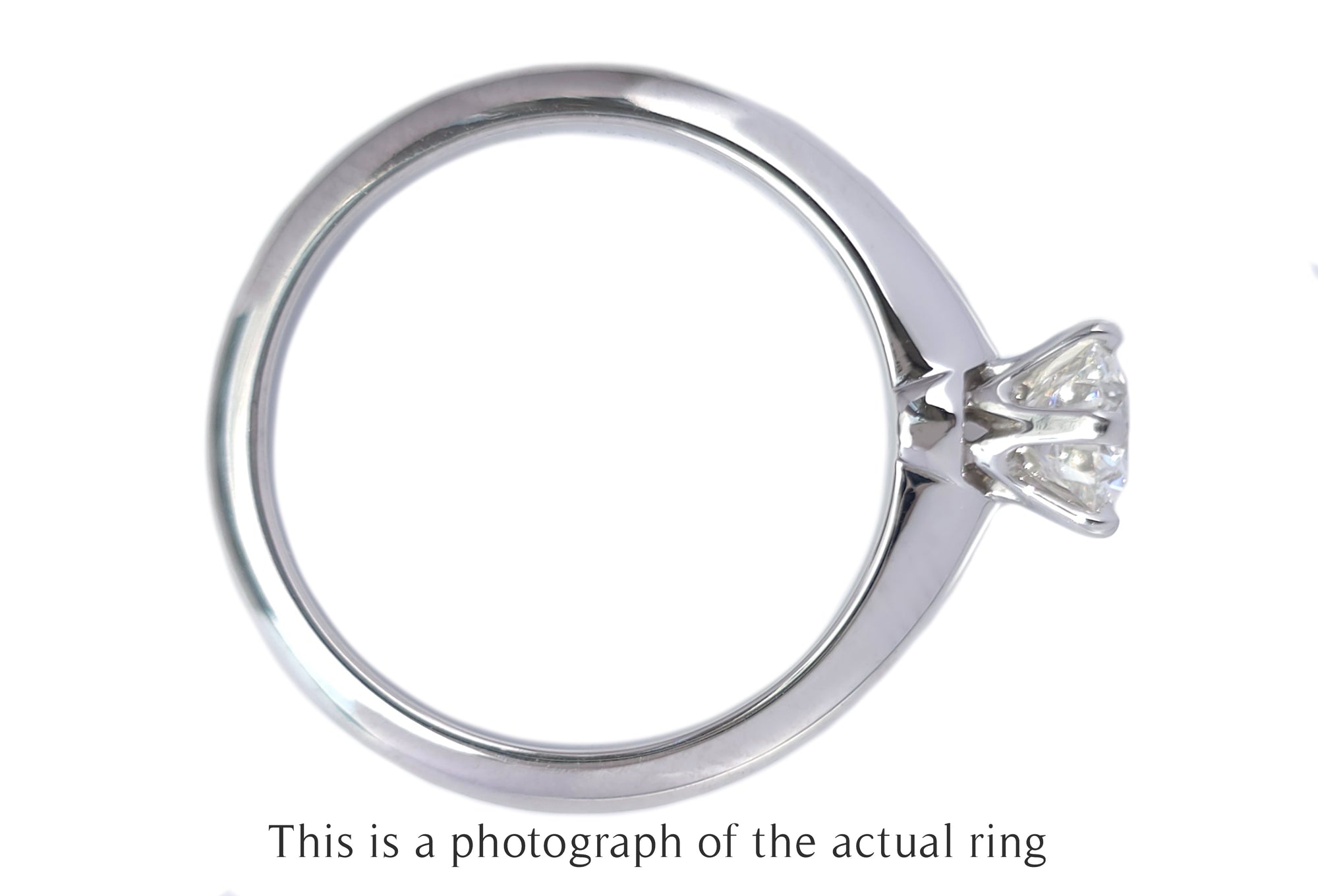 Tiffany & Co 0.69ct F/VS2 Round Brilliant Cut Diamond Engagement Ring