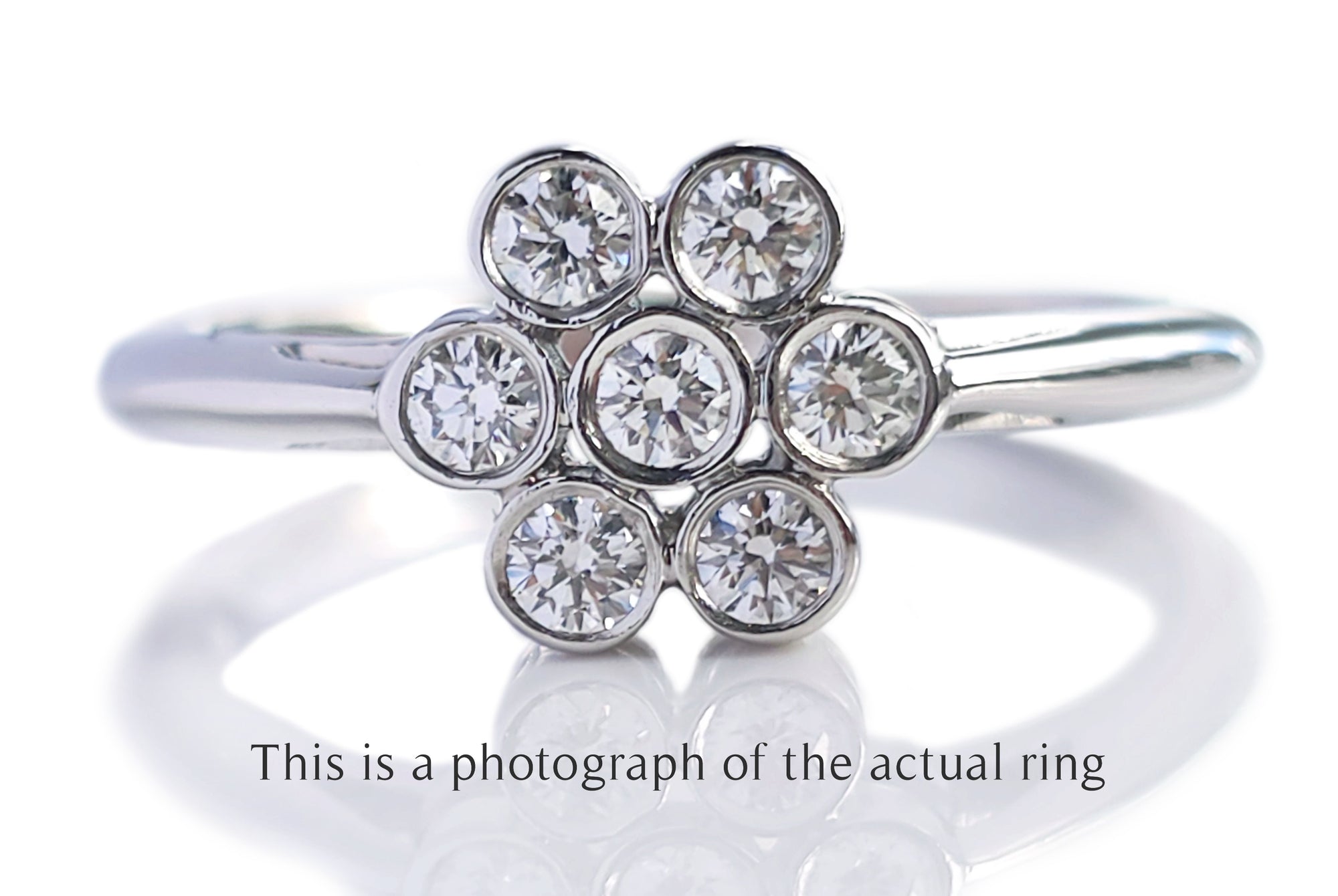 Tiffany & Co Vintage Flower Diamond Engagement Ring