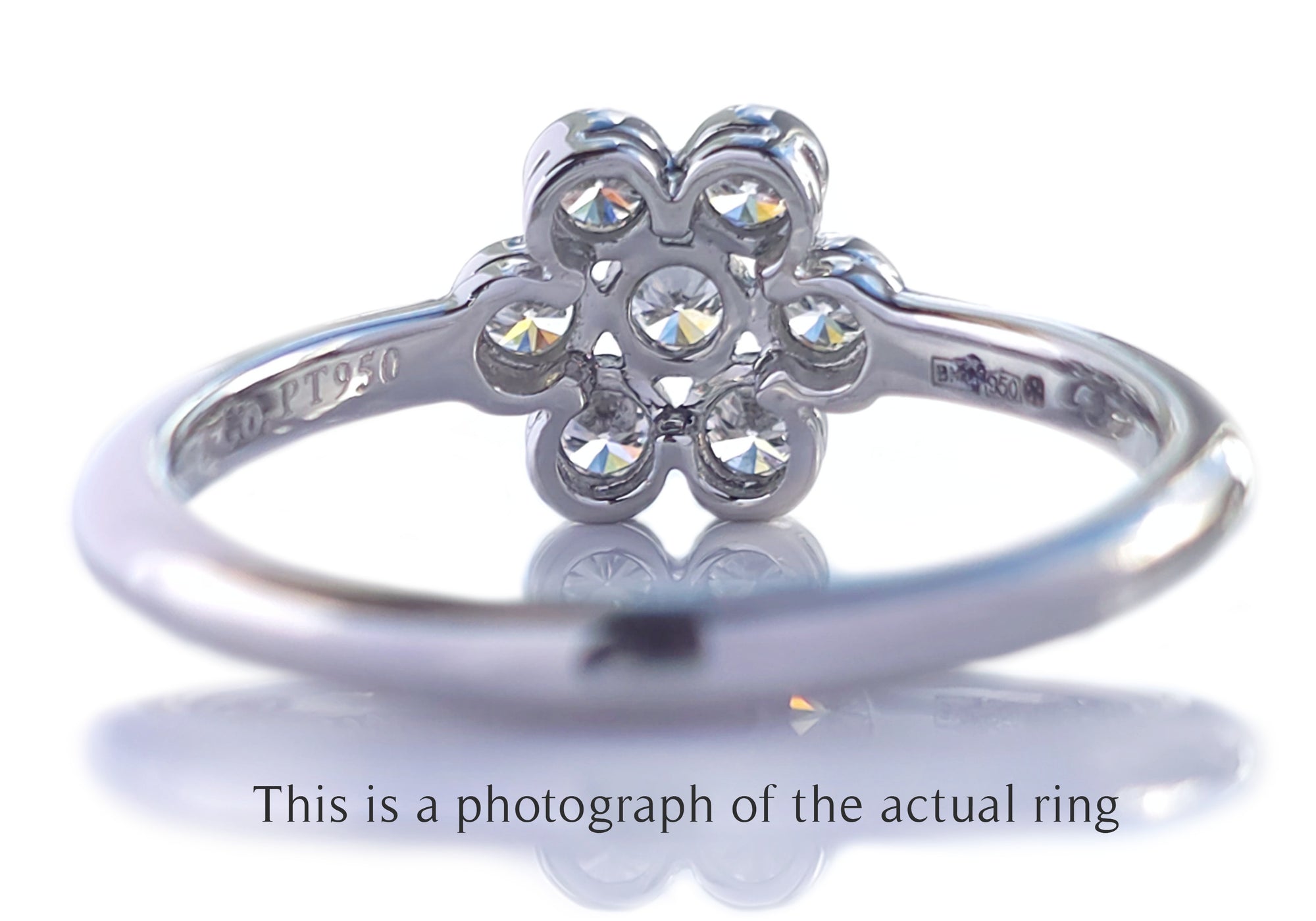 Tiffany & Co Vintage Flower Diamond Engagement Ring