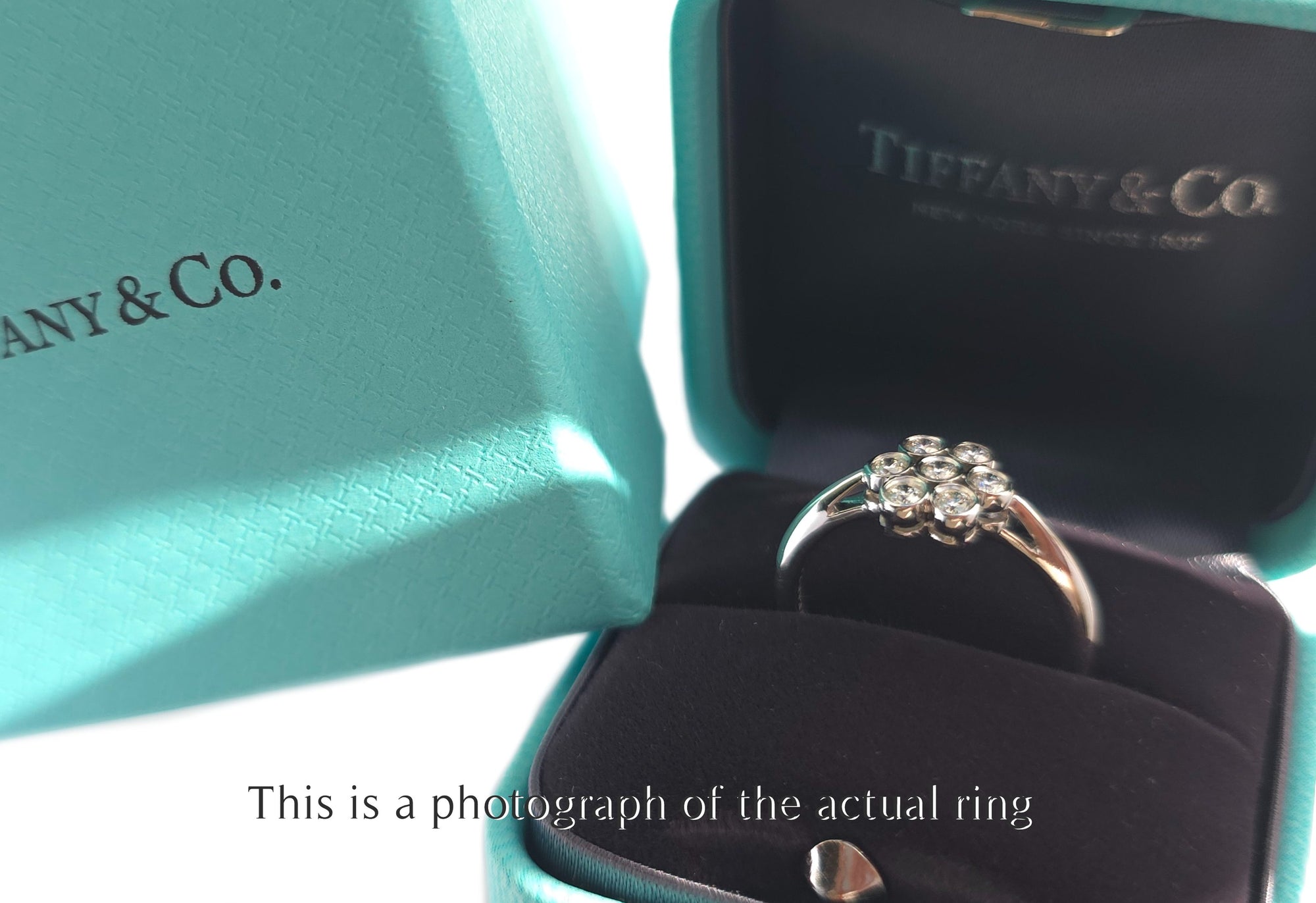 Tiffany & Co Vintage Flower Diamond Engagement Ring