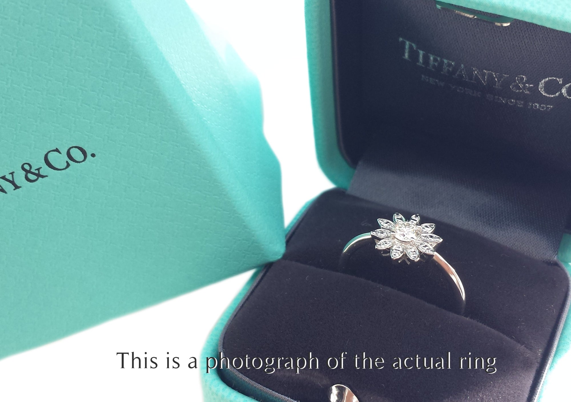 Tiffany & Co Daisy Flower Diamond Engagement Ring